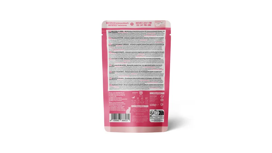 WOW Katzennassfutter Junior Geflügel & Leber 125 g