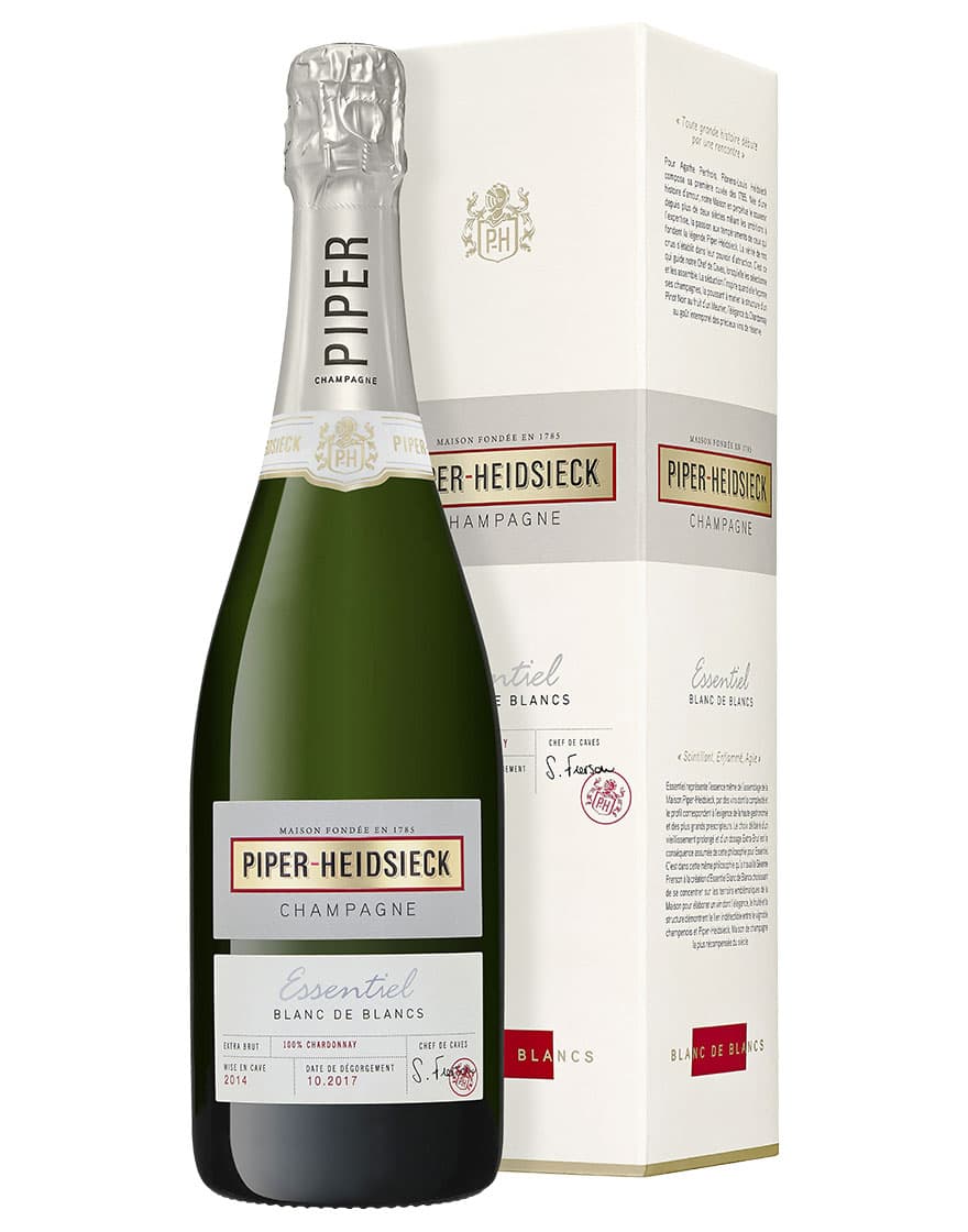 Champagne Extra Brut Blanc de Blancs AOC Essentiel Piper-Heidsieck 0,75 ℓ, En Étui