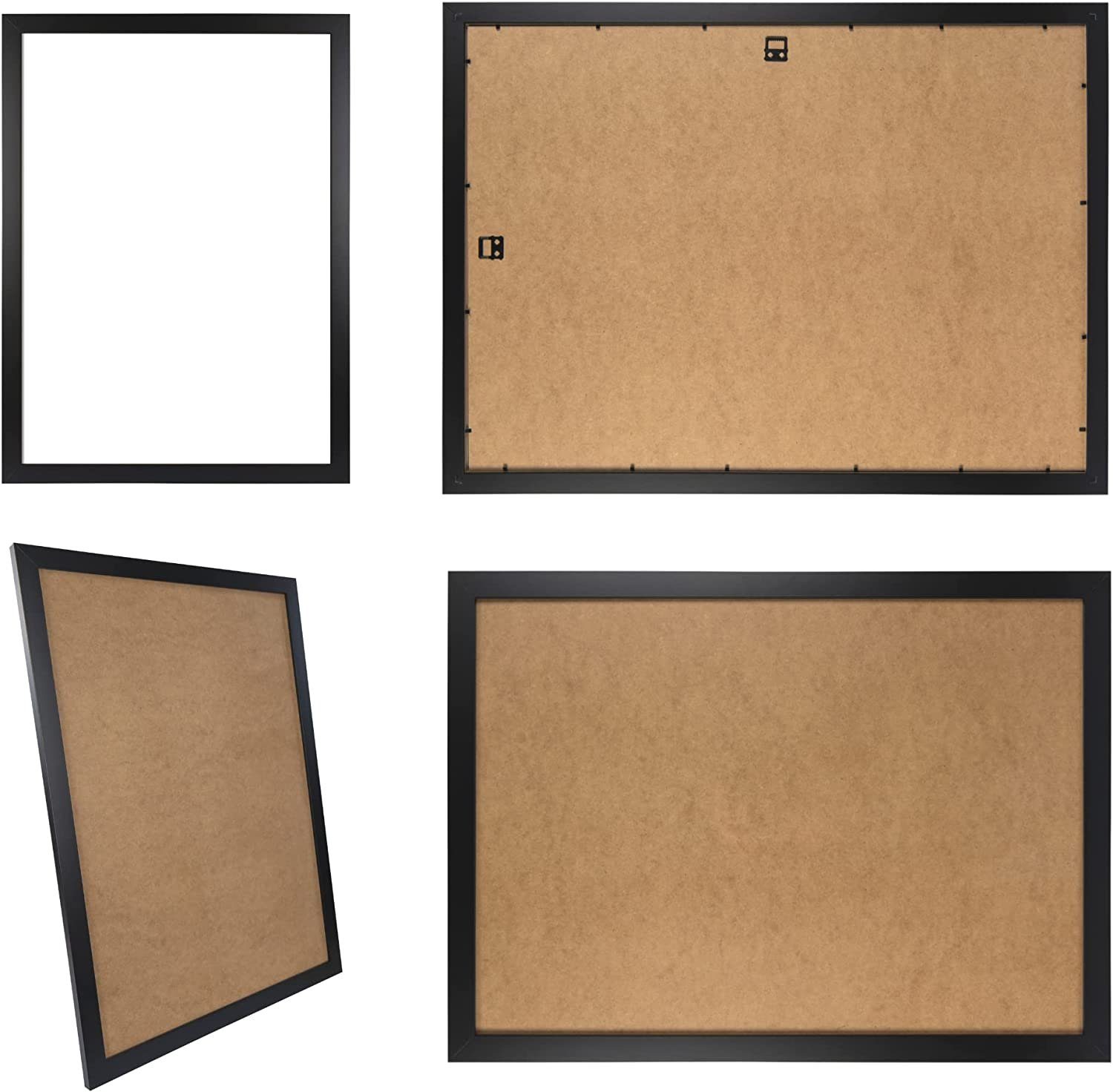 Clamaro Bilderrahmen Bilderrahmen Schwarz CLAMARO Collage nach Maß FSC® Holz Modern eckig 20x30 in Schwarz