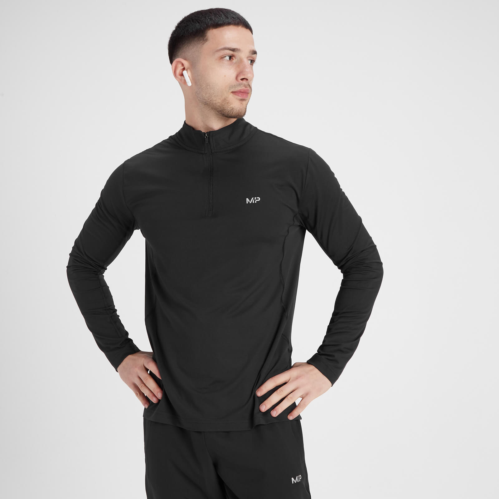 Haut à fermeture éclair ¼ MP Velocity pour hommes – Noir