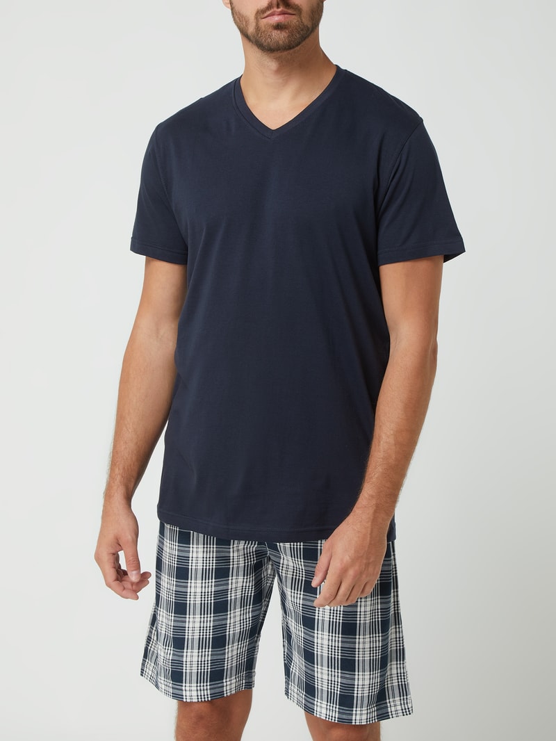Pyjama aus Baumwolle in blau