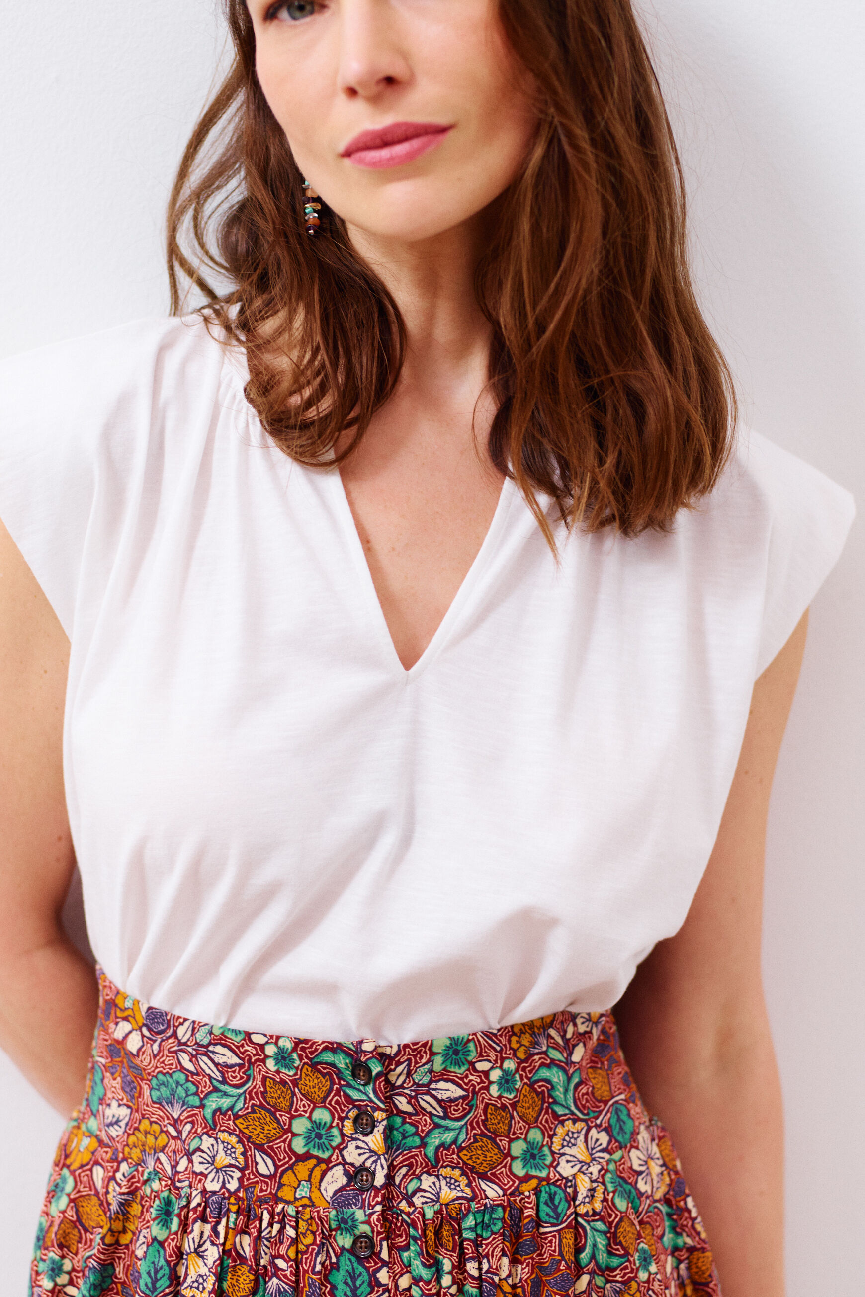 t-shirt sissi ivoire femme