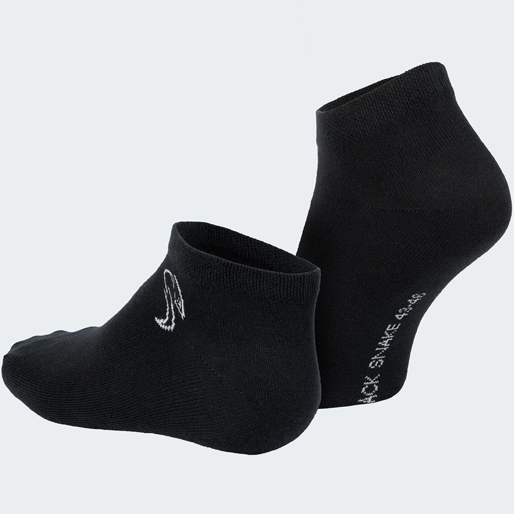 Black Snake 3-Pack Black Smooth Style Sneakersocken