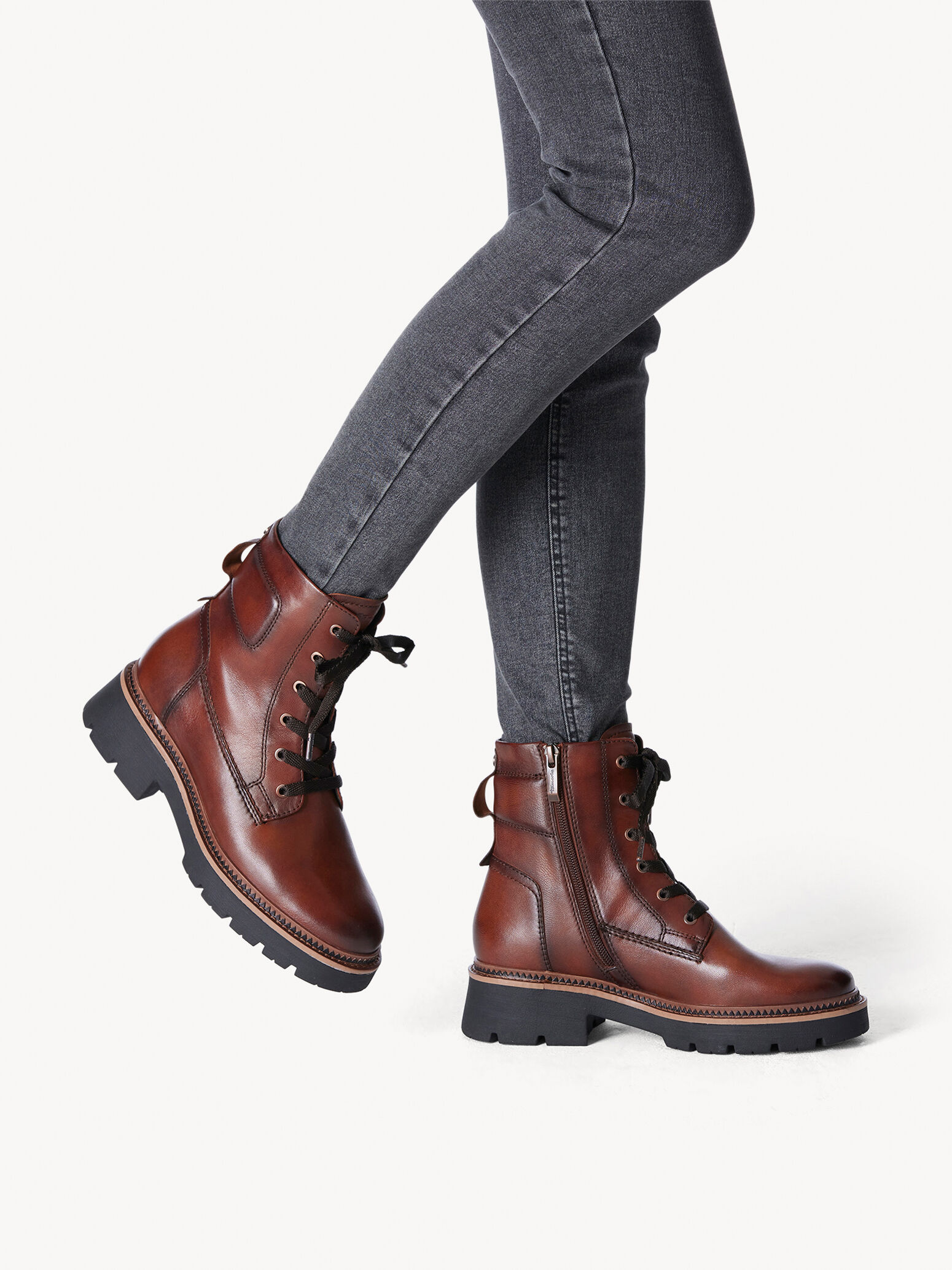 Bottine en cuir - marron