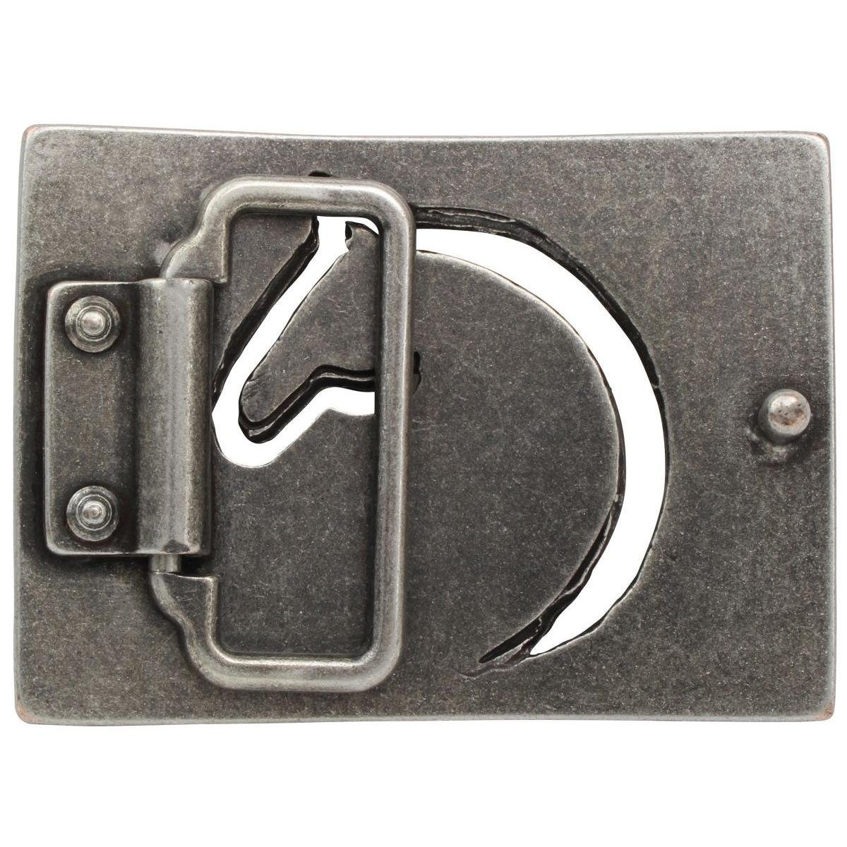 BELTINGER Gürtelschnalle Pferdekopf 3,0 cm - Wechselschließe Gürtelschließe 30mm - Für Gürtel b