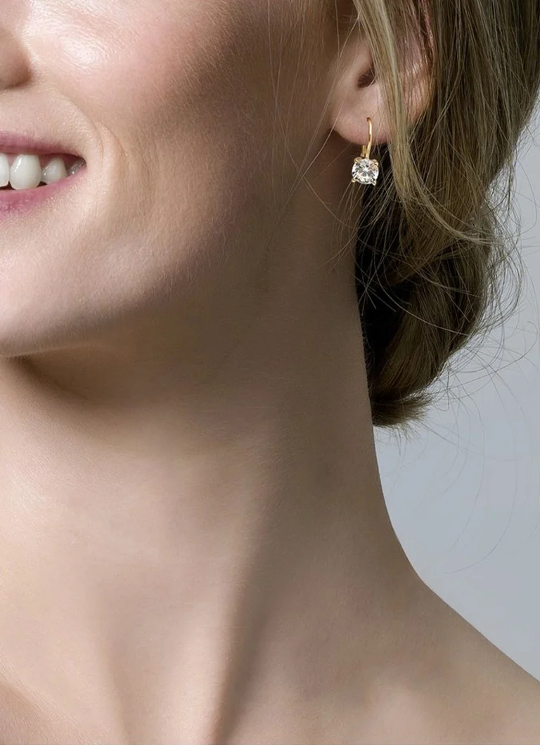 Orecchini Blush in oro giallo 14 carati con pietre di zirconia cubica 7055YZI
