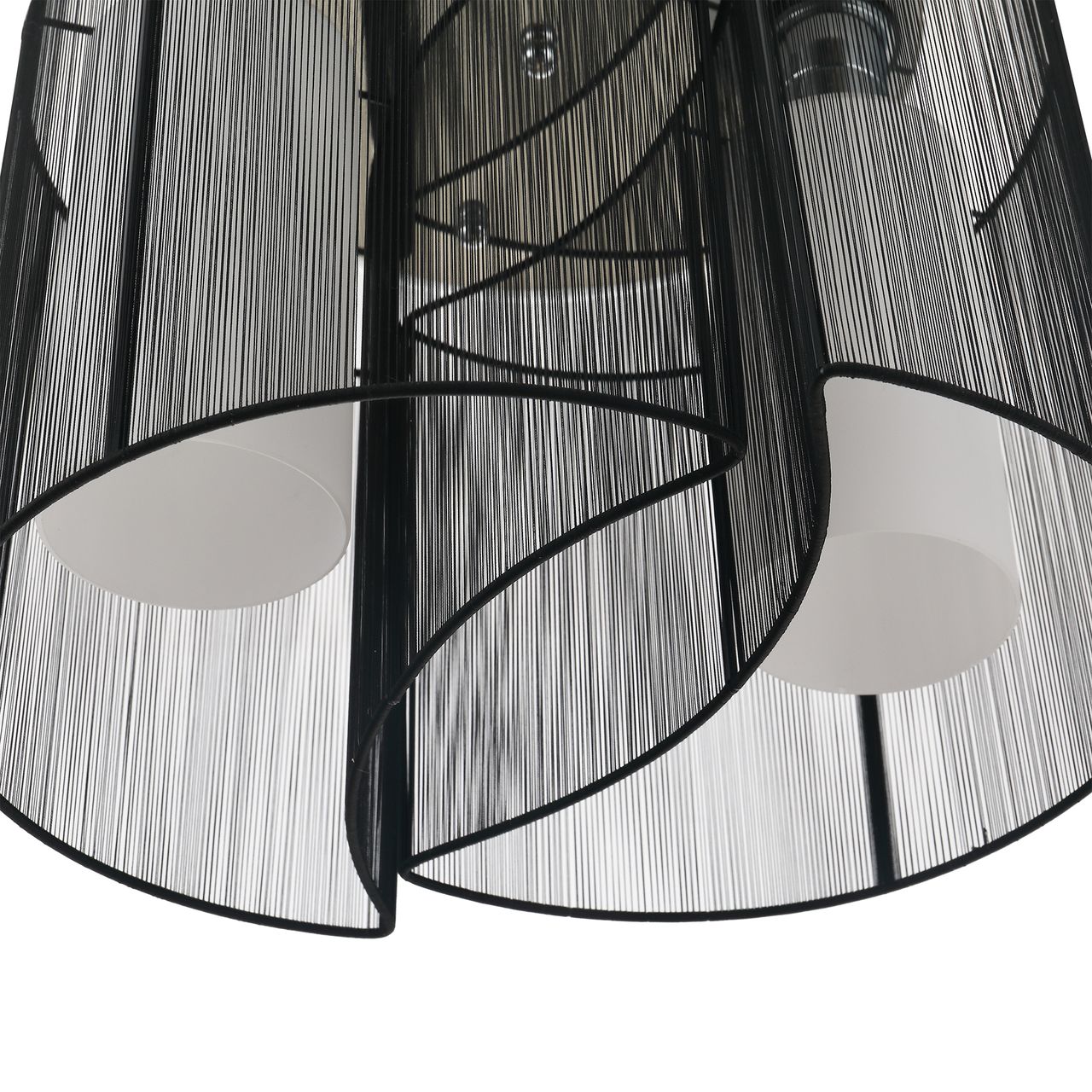 HOMCOM Deckenlampe vintage Deckenleuchte 2 flammig Deckenlicht Lampe 2 x E27-Fassung Schwarz Ø47,5 x 33H cm (Ohne Glühbirnen)
