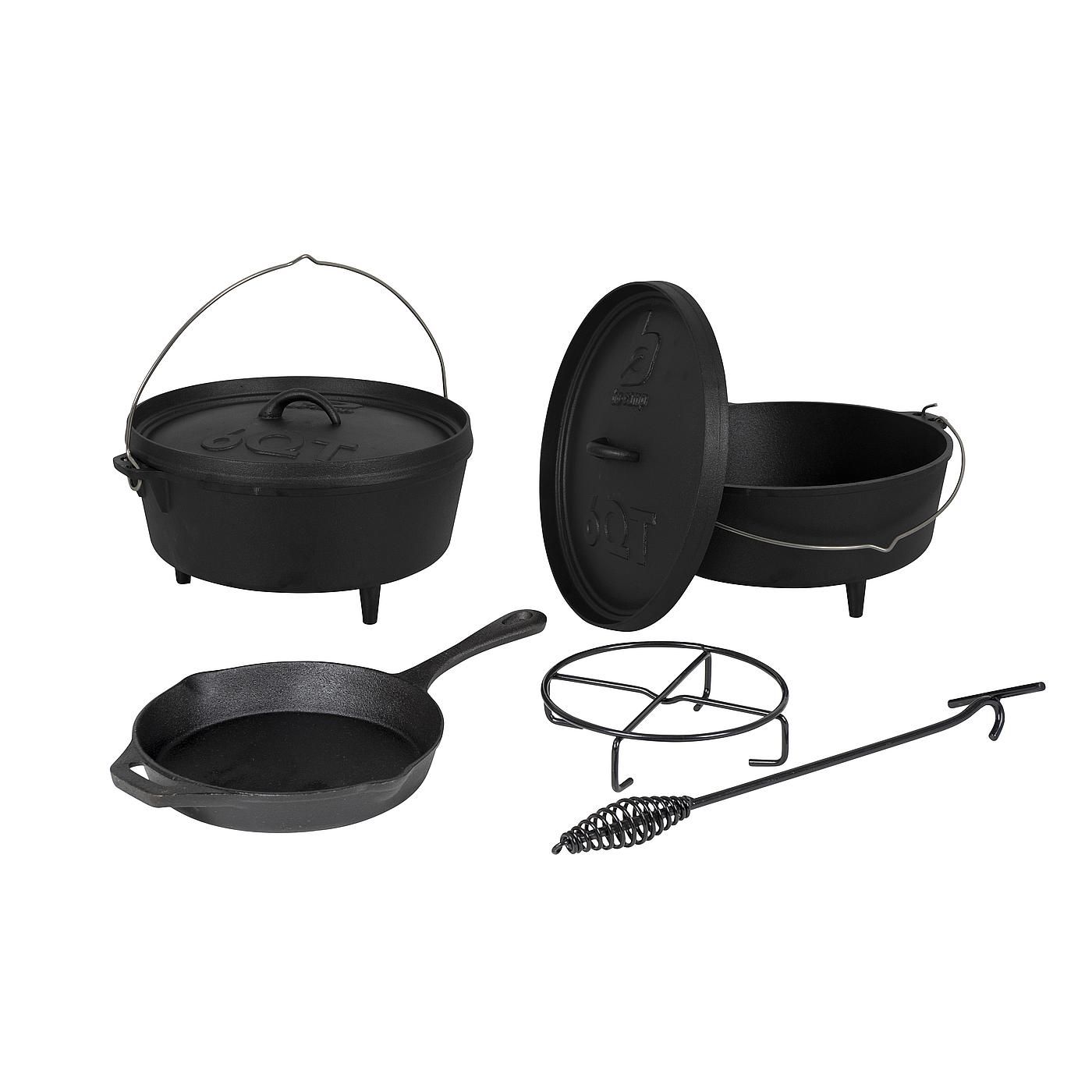 Bo-Camp Urban Outdoor Dutch Oven Ø 24 cm Gusseisen Bratpfanne