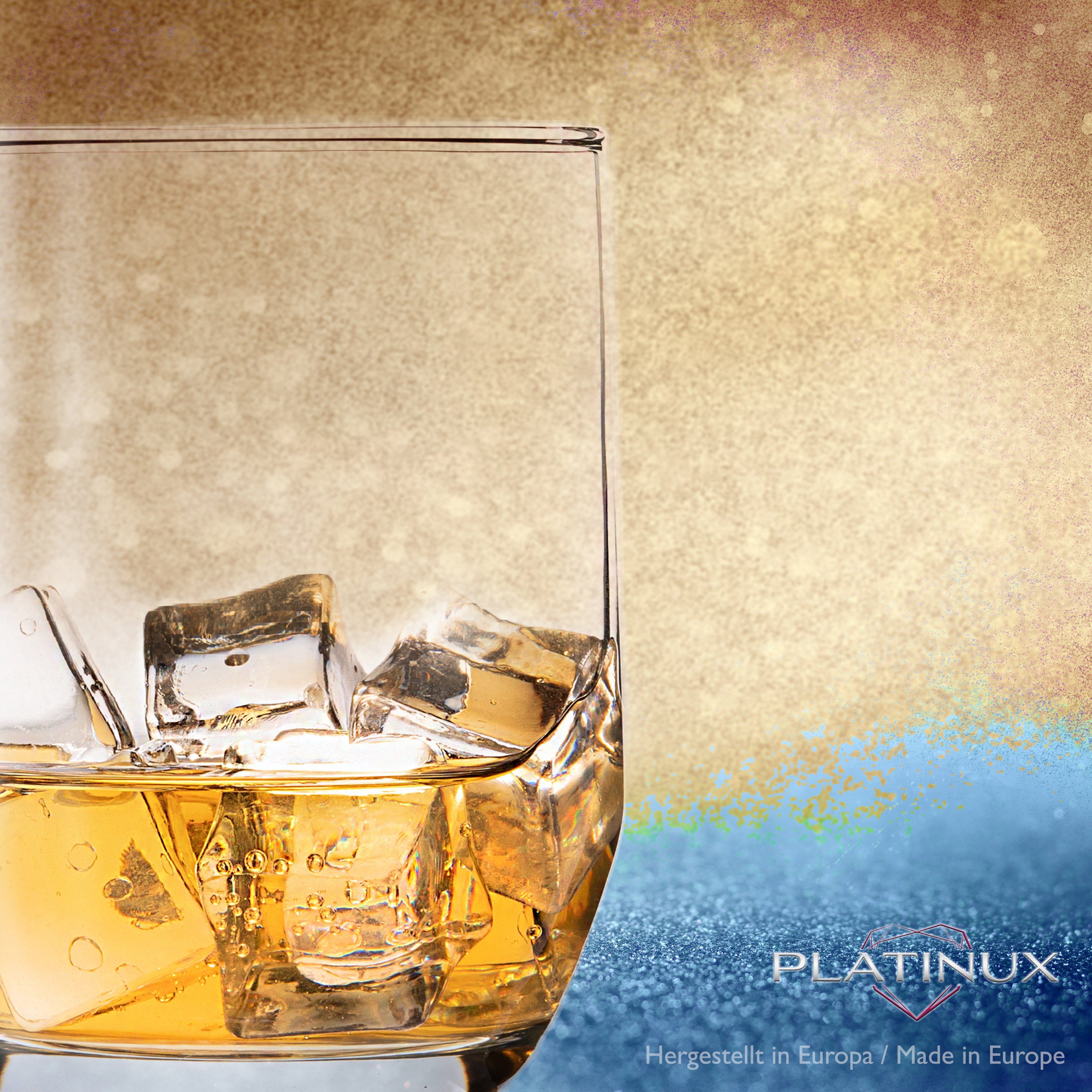PLATINUX Glas Elegante Trinkgläser Set 6 Teilig, Glas, 240ml Wassergläser Saftgläser Whiskeygläser Spülmaschinenfest