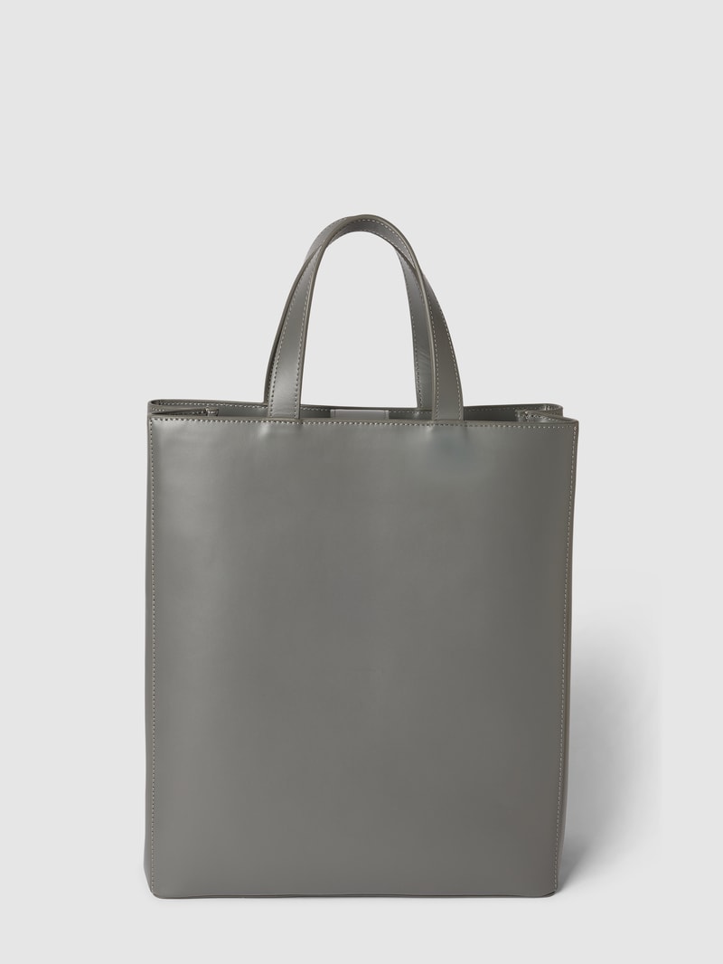 Tote Bag mit Label-Details Modell 'Paper' in dunkelgrau