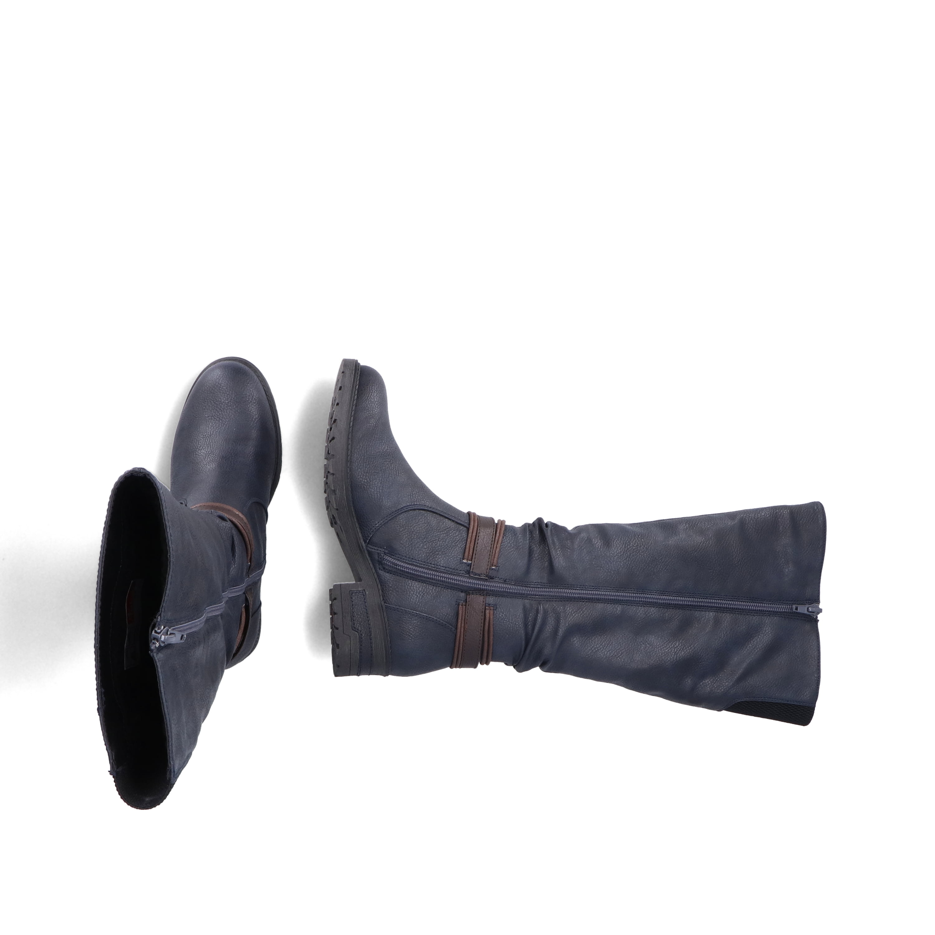 Rieker Damen Hochschaftstiefel graublau