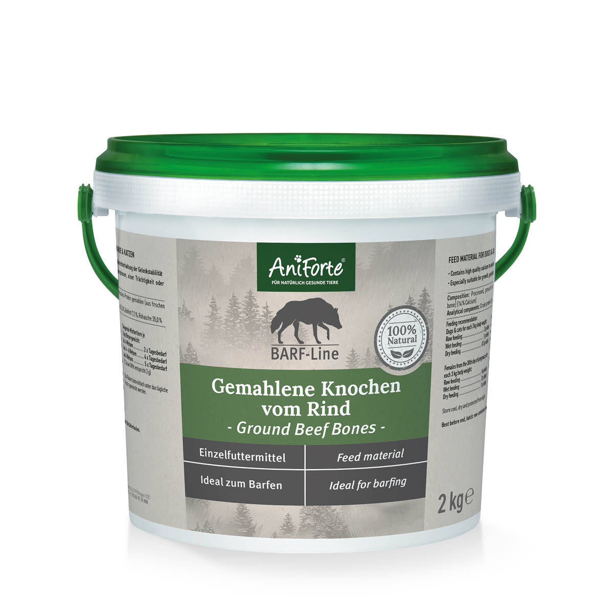 Aniforte Ergänzungsfutter & Aufzucht Aniforte BARF-Line Gemahlene Knochen vom Rind 2 kg