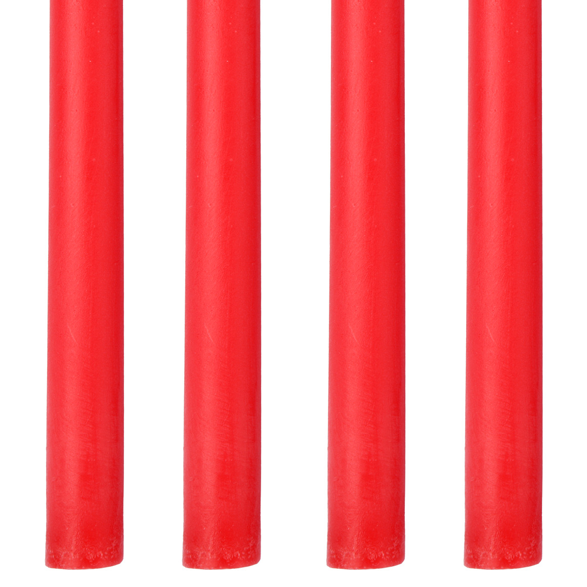4 Stabkerzen im Set rot