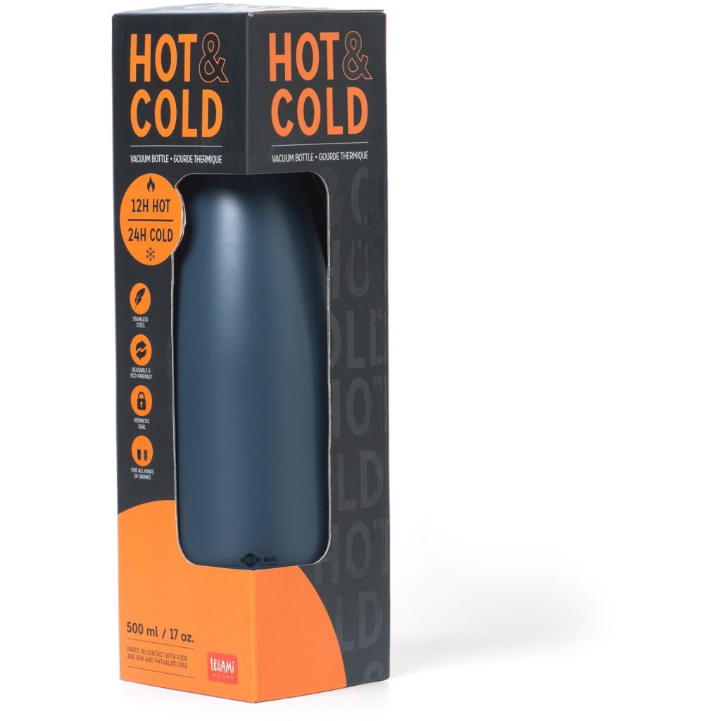Legami Thermoflasche Hot&Cold Schwarz 500 ml