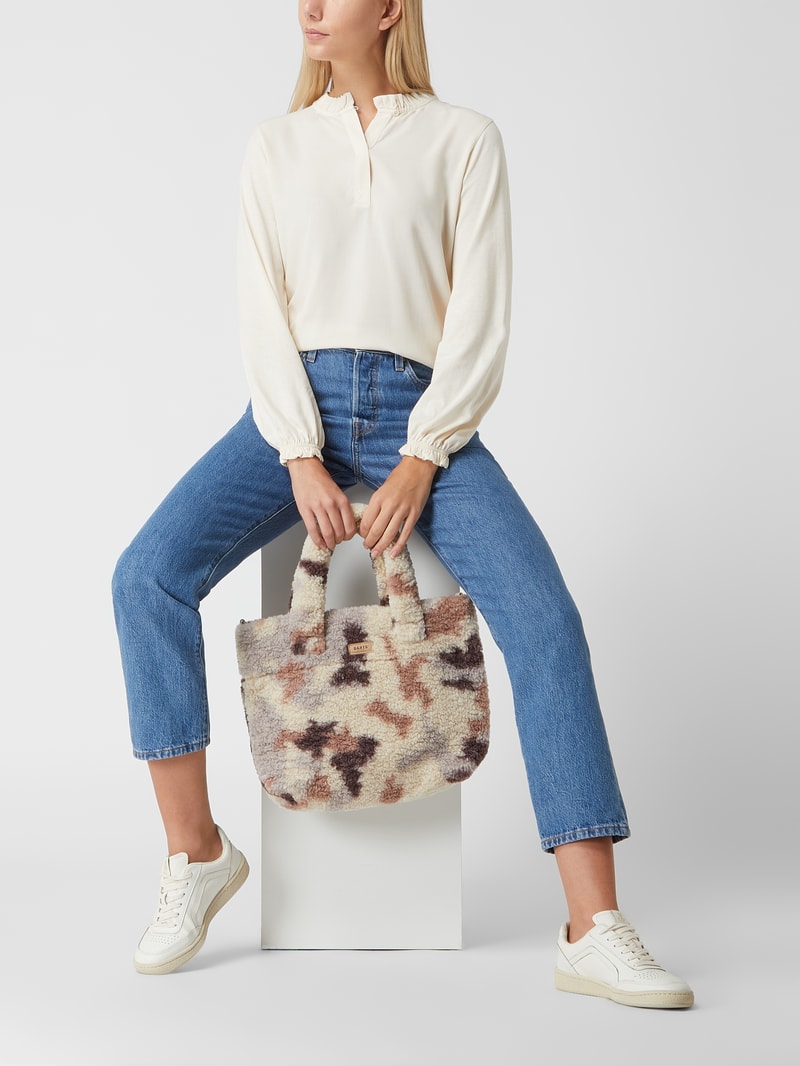 Shopper aus Kunstfell Modell 'Gia' in rosé meliert