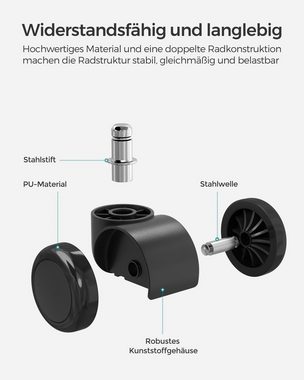 SONGMICS Stuhlrolle, (5-St), 50 mm Räder, 11 mm x 22 mm