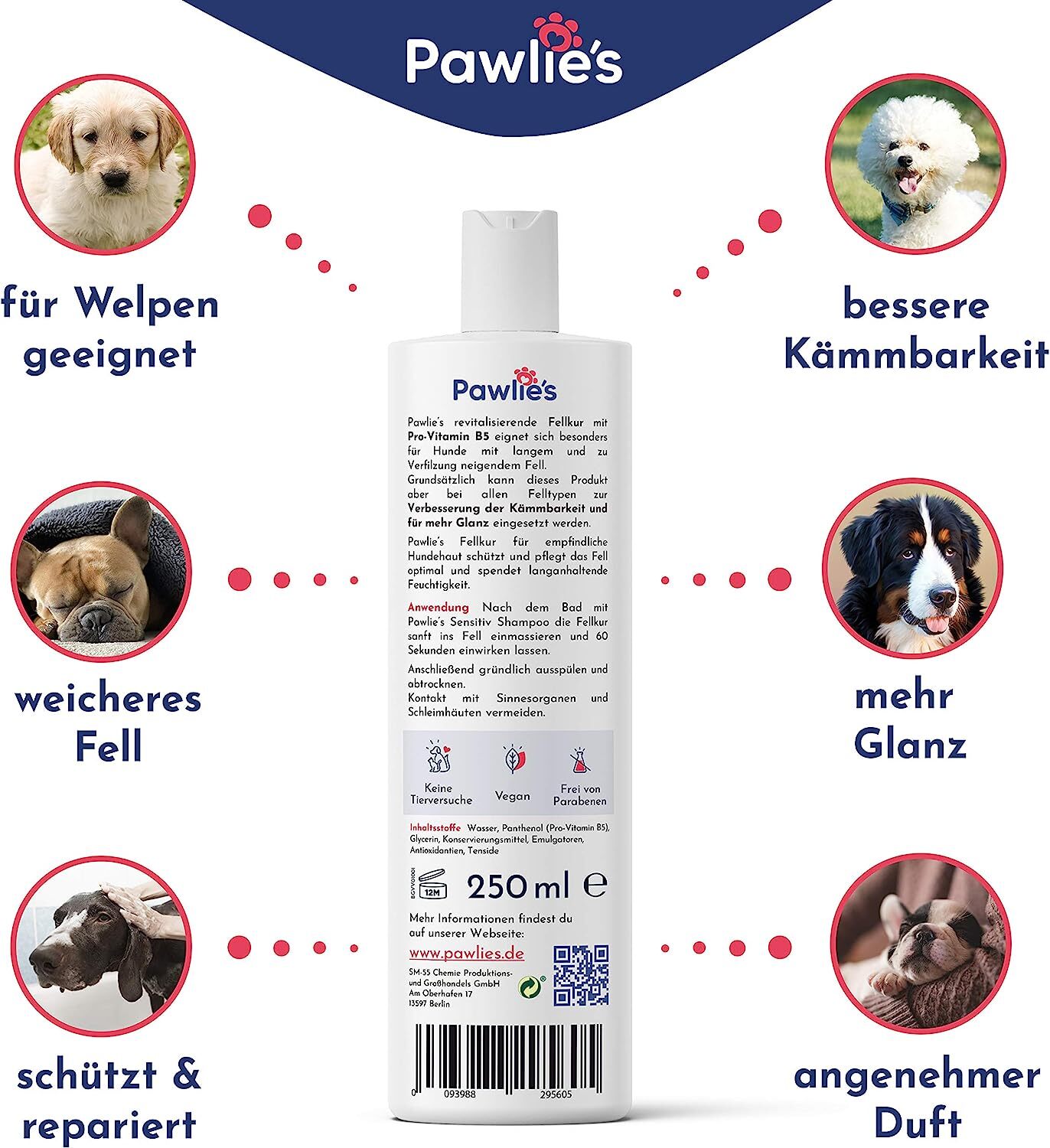 Pawlie's Fellpflege Pawlie's Conditioner für Hunde