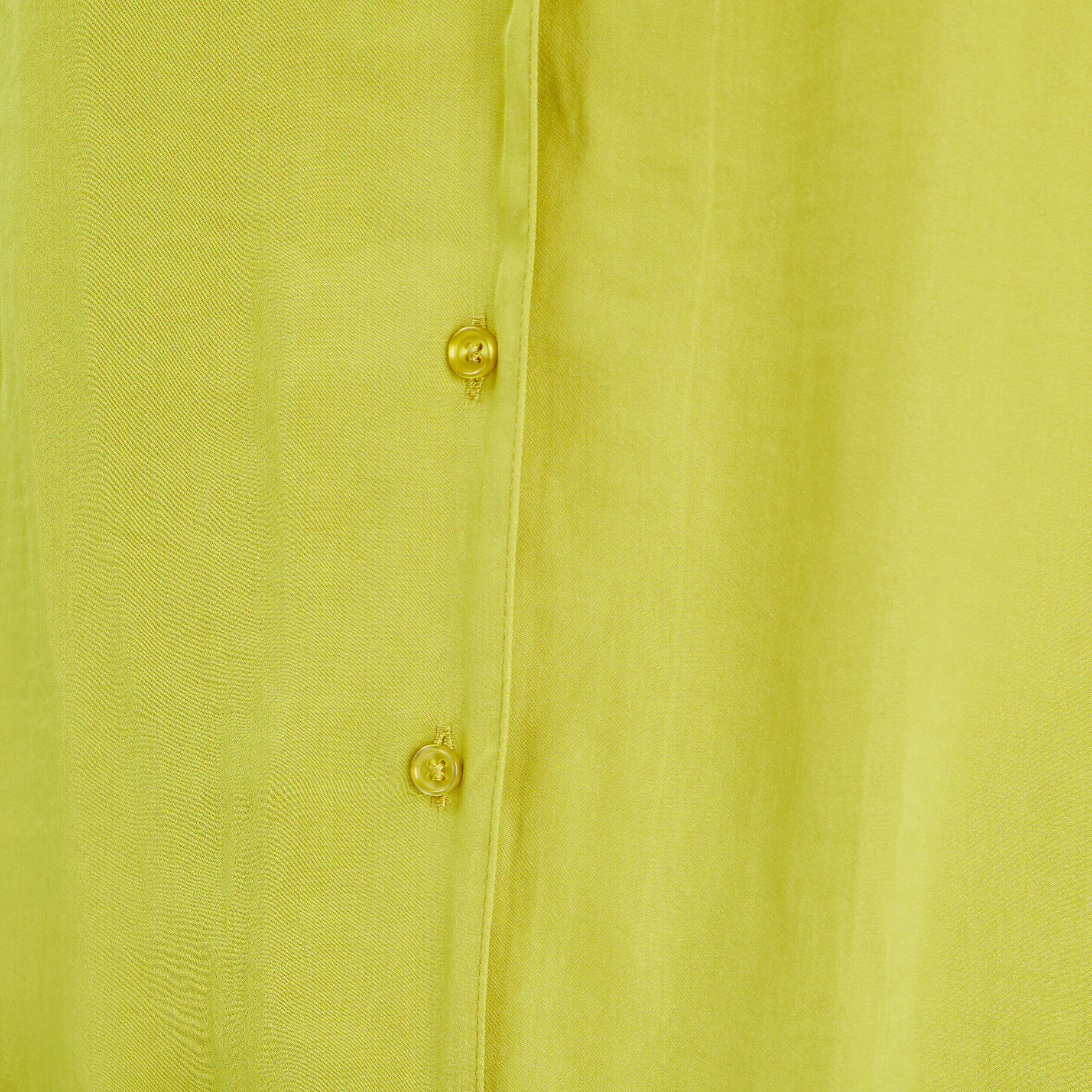 Chemise manches longues satin vert olive femme | Cache Cache