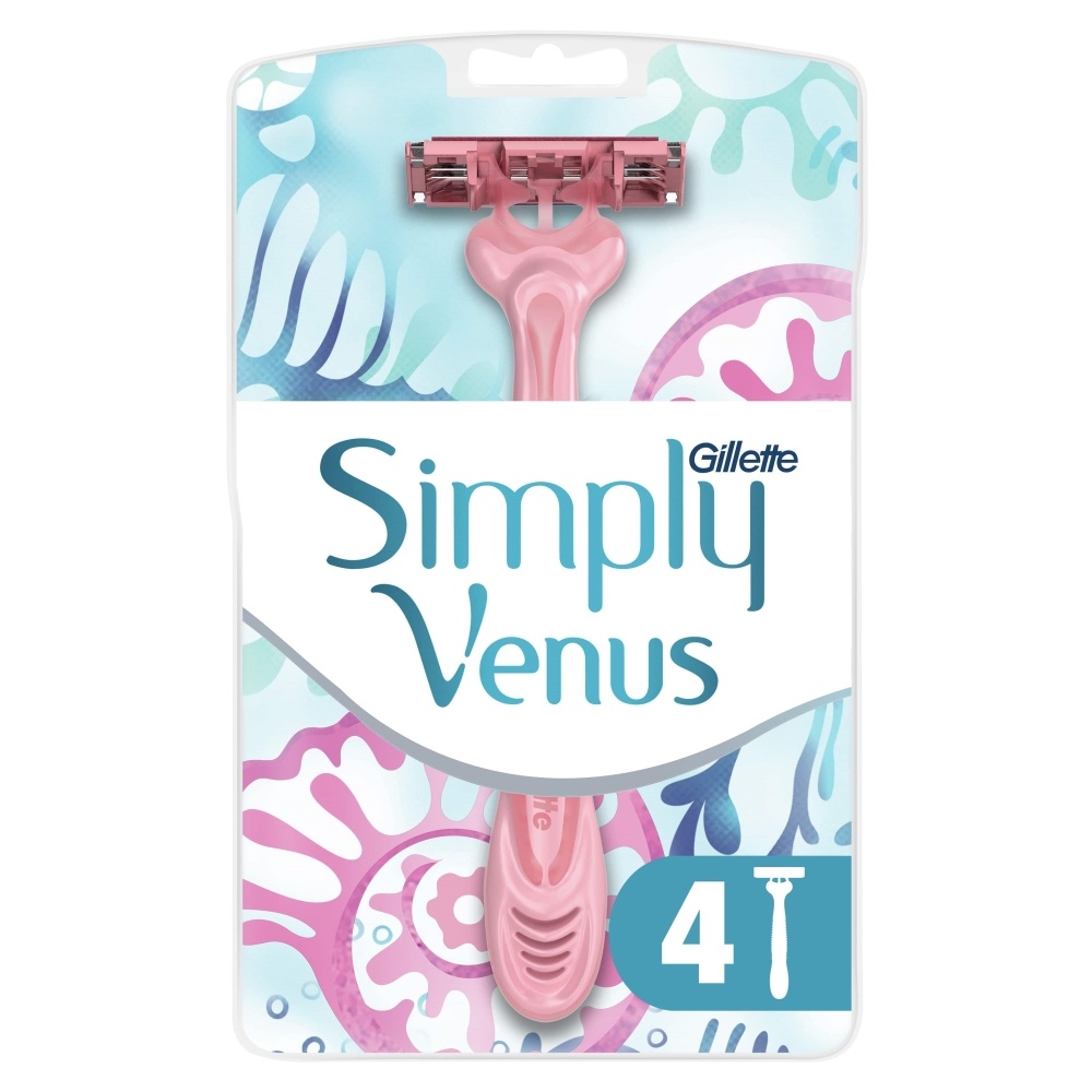 venus Gillette Simply Venus 3 Rasoirs Jetables x 4 Rasoirs Jetables