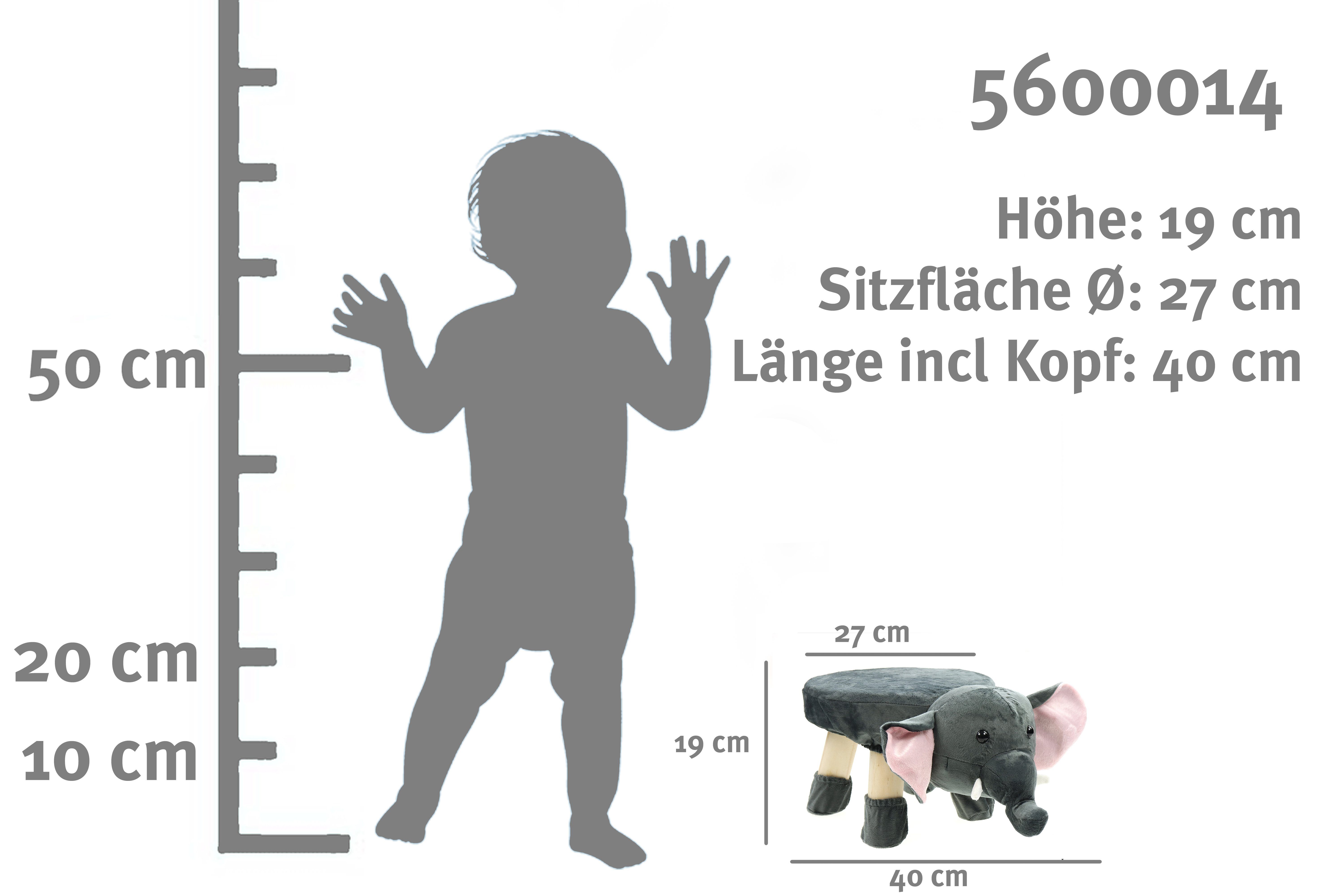 ELLUG Gartensessel Hocker/Stuhl/Sitzmöbel für Kinder, Tiere, Plüschbezug & Holzbeine, bis 70kg 47*20*27cm