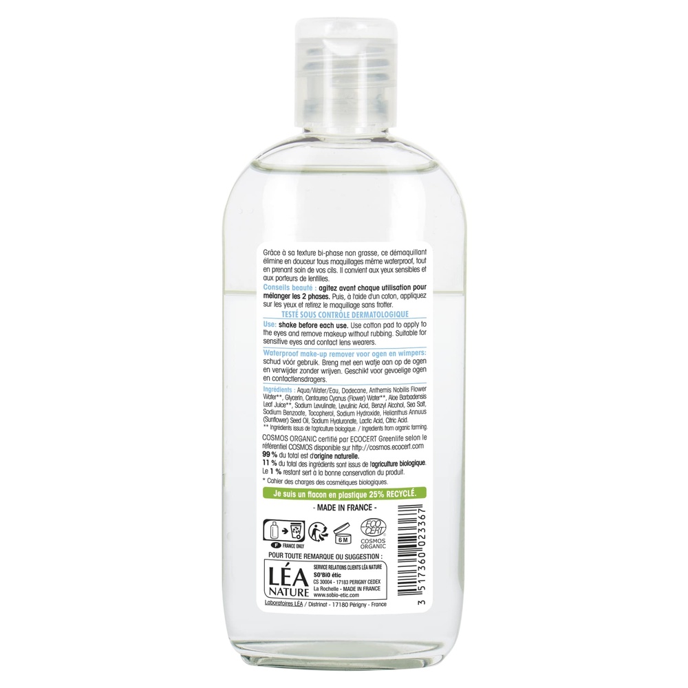LÉA NATURE SO BiO étic Démaquillant yeux biphase waterproof Démaquillant