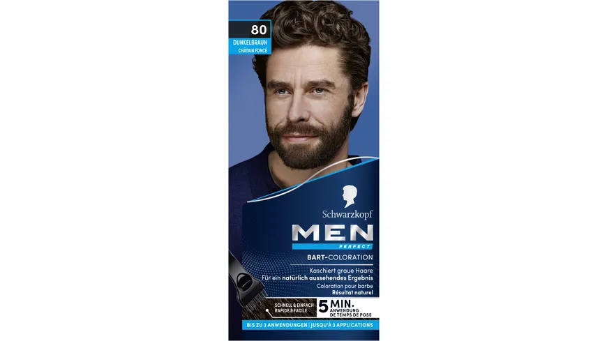 Schwarzkopf Men Perfect Bart-Coloration Stufe 2 80 - dunkelbraun