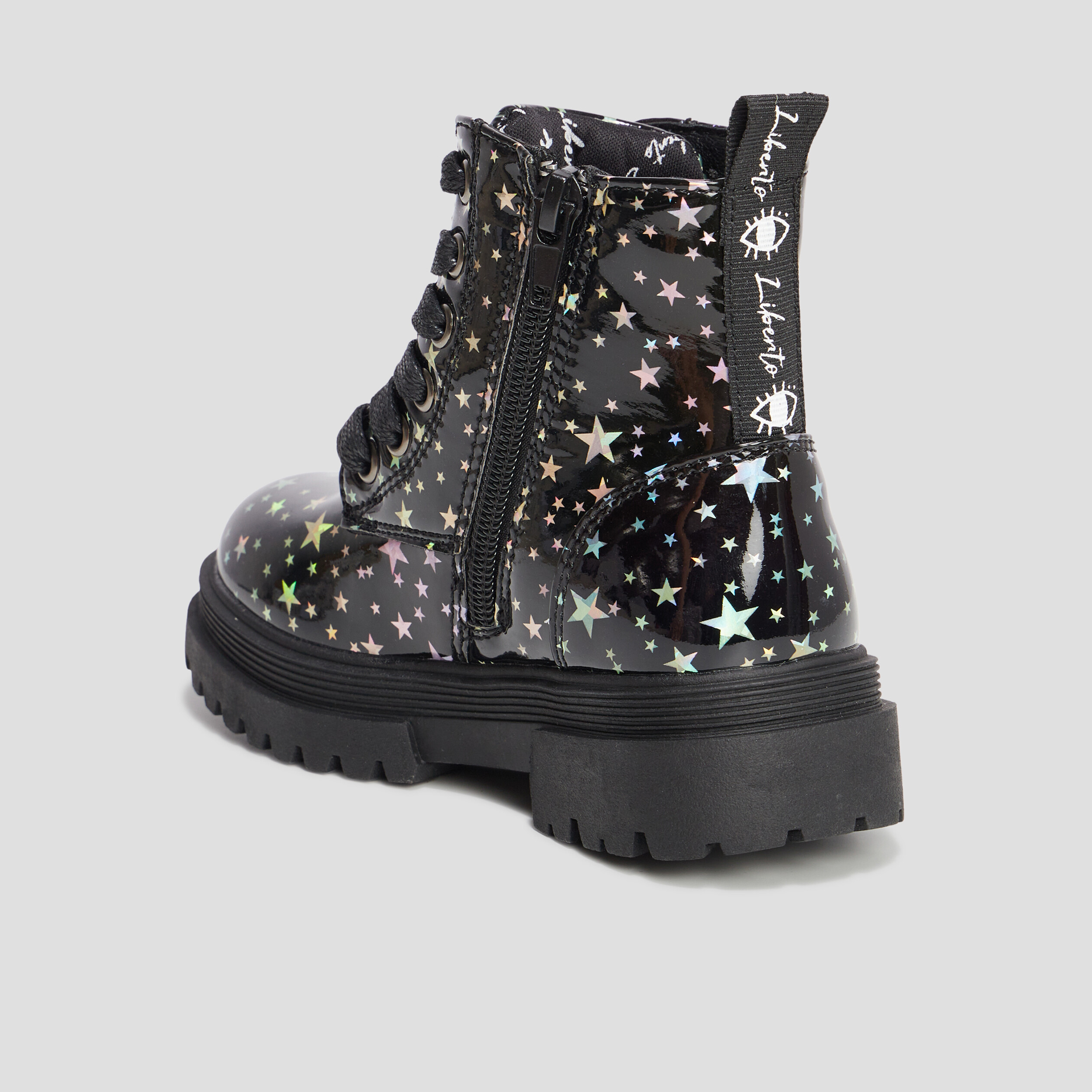 Bottines vernies semelles crantées noir fille | La Halle