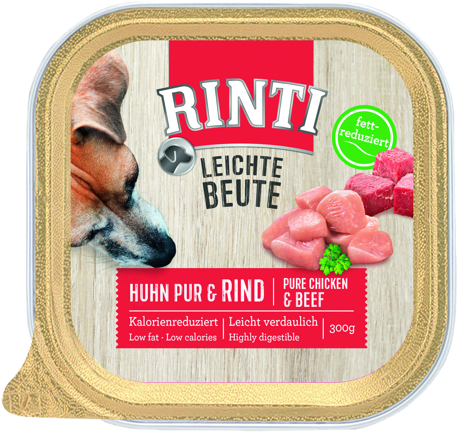 RINTI Hundenassfutter RINTI Leichte Beute 9x300g Huhn mit Rind