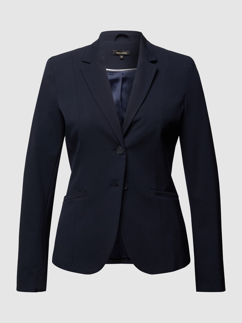 Blazer mit Leistentaschen in marineblau