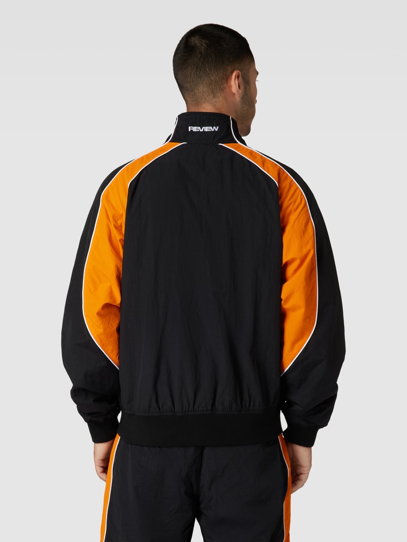 Bomberjacke mit Stehkragen in schwarz
