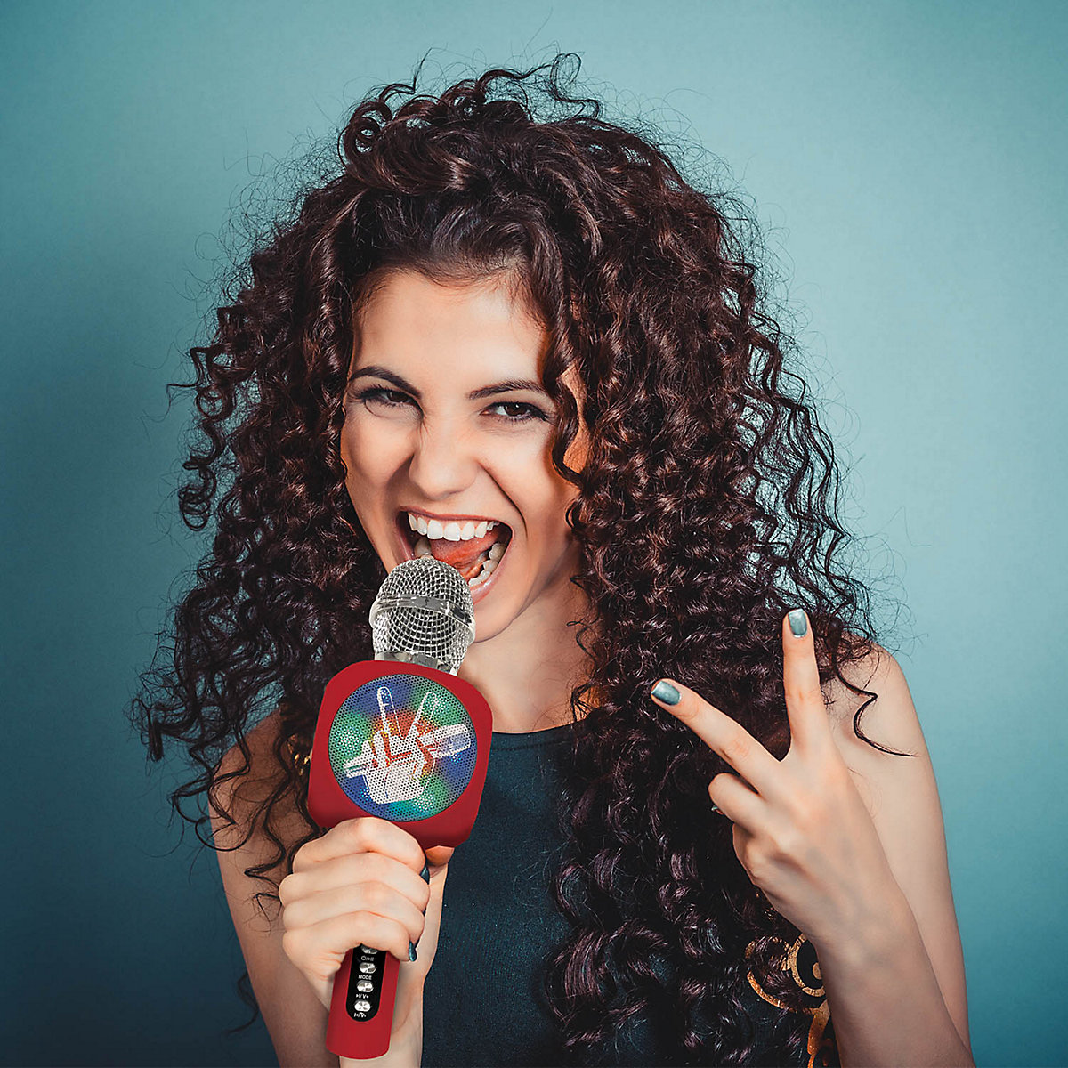 The Voice Funkmikrofon mit Lautsprecher und Lichtern, Bluetooth®, Voic