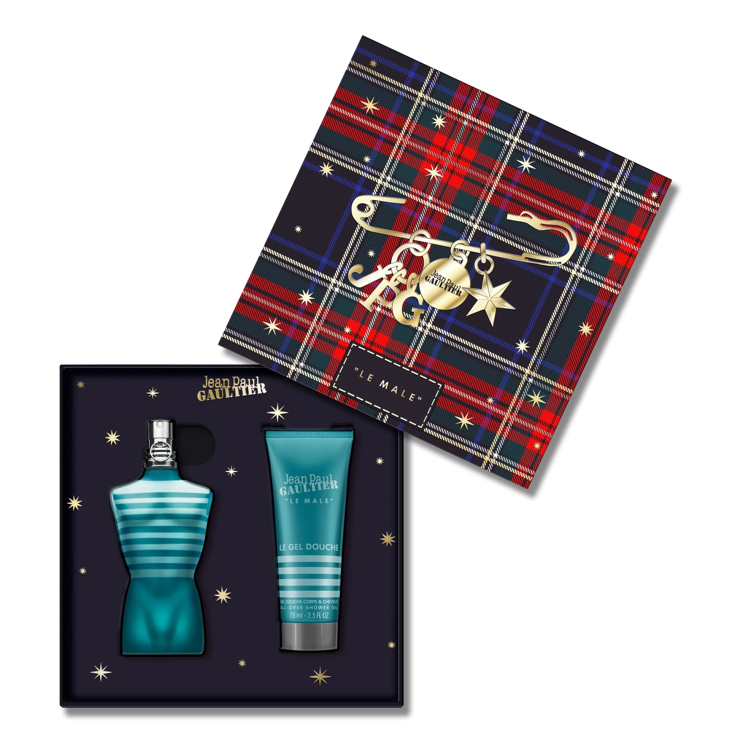 Le Male ajándékkészlet Le Male Eau de Toilette + tusfürdő - Férfi parfüm, Eau de Toilette, Fürdő- és tusfürdő szett