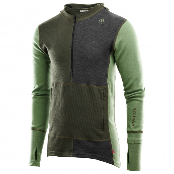 Aclima - Warmwool Hood Sweater Zip - Merinopullover