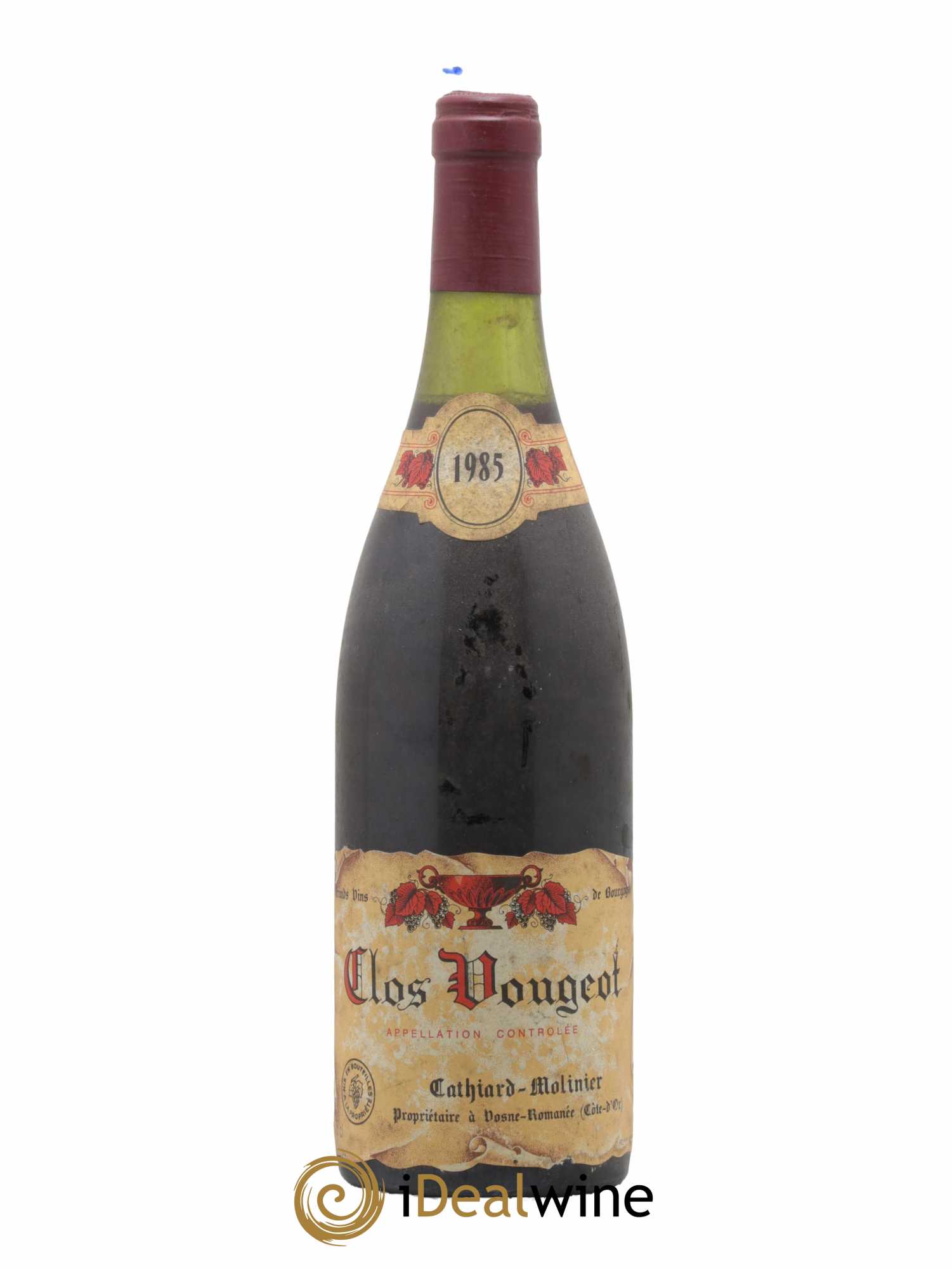 Clos de Vougeot Grand Cru Cathiard Molinier 1985 - Lot de 1 Bouteille