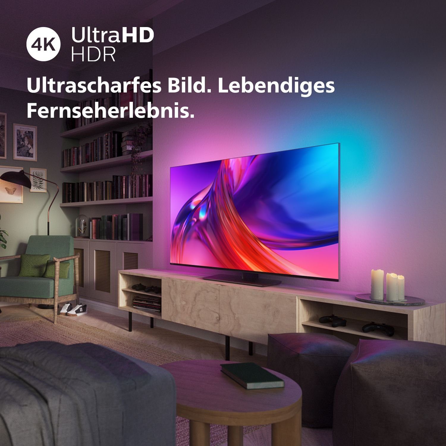 Philips 50PUS8808/12 LED-Fernseher (126 cm/50 Zoll, 4K Ultra HD, Android TV, Google TV, Smart-TV)