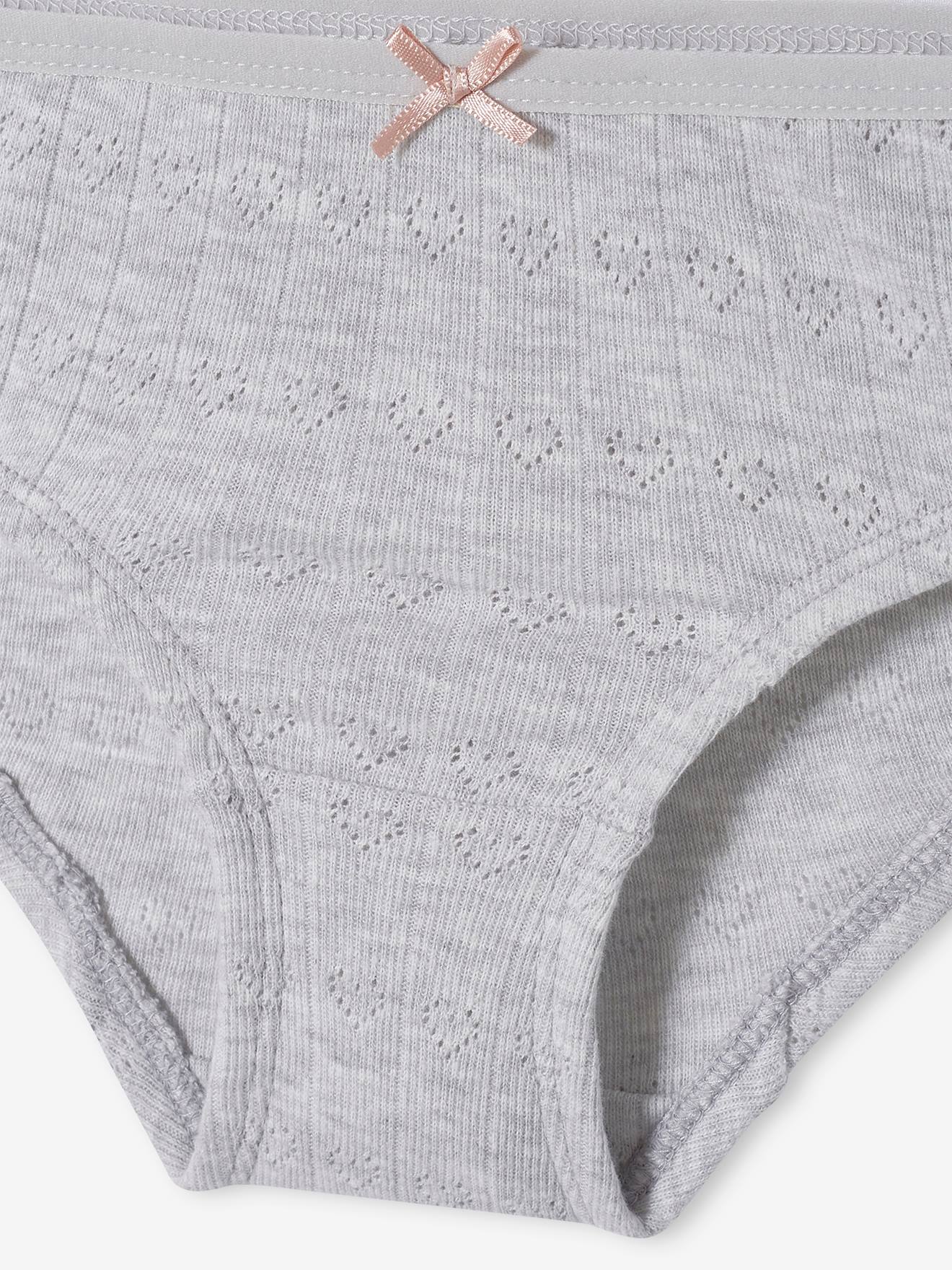 Lot de 2 culottes en maille ajourée fille lot ivoire