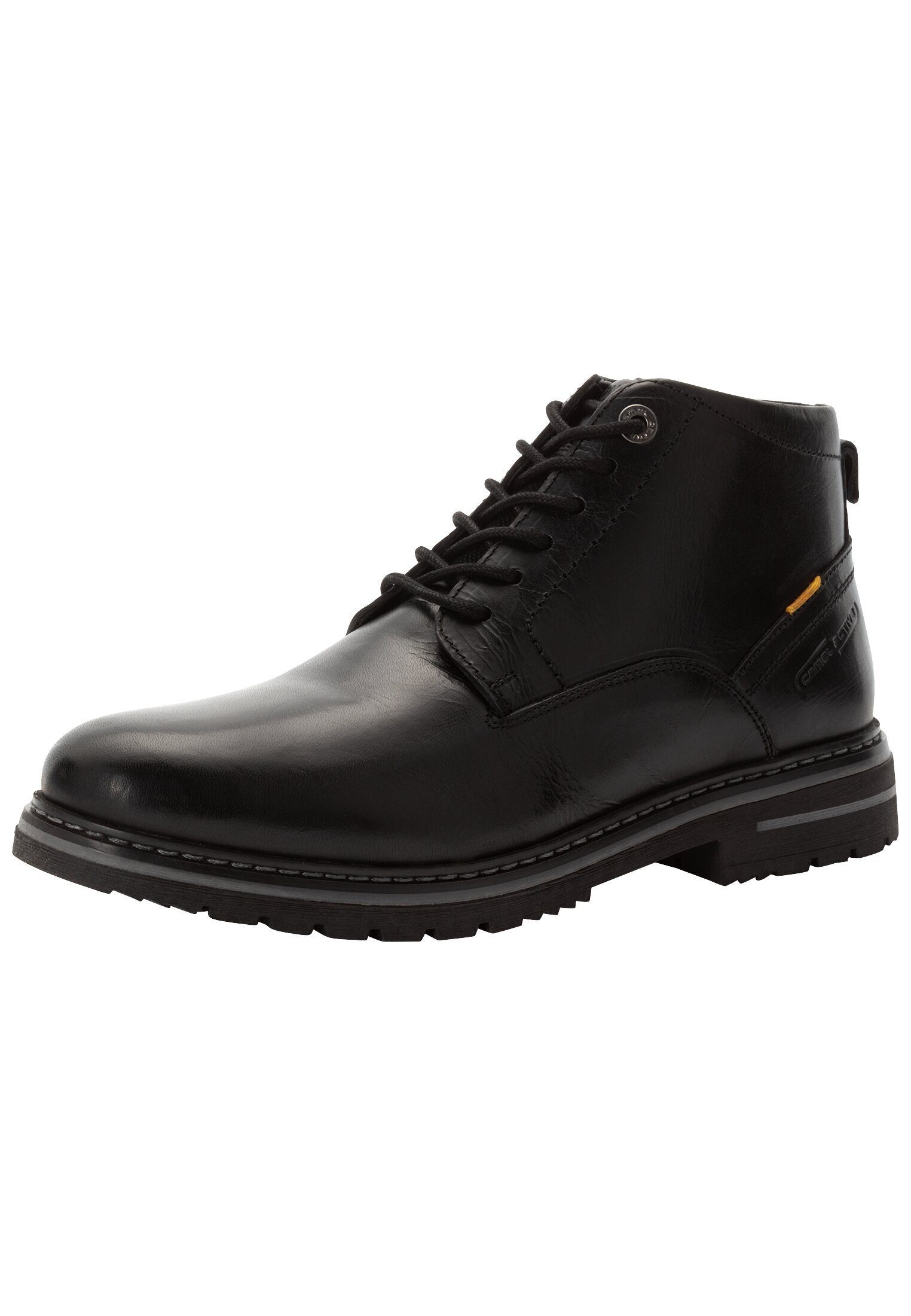 camel active aus echtem Glattleder Schnürstiefelette