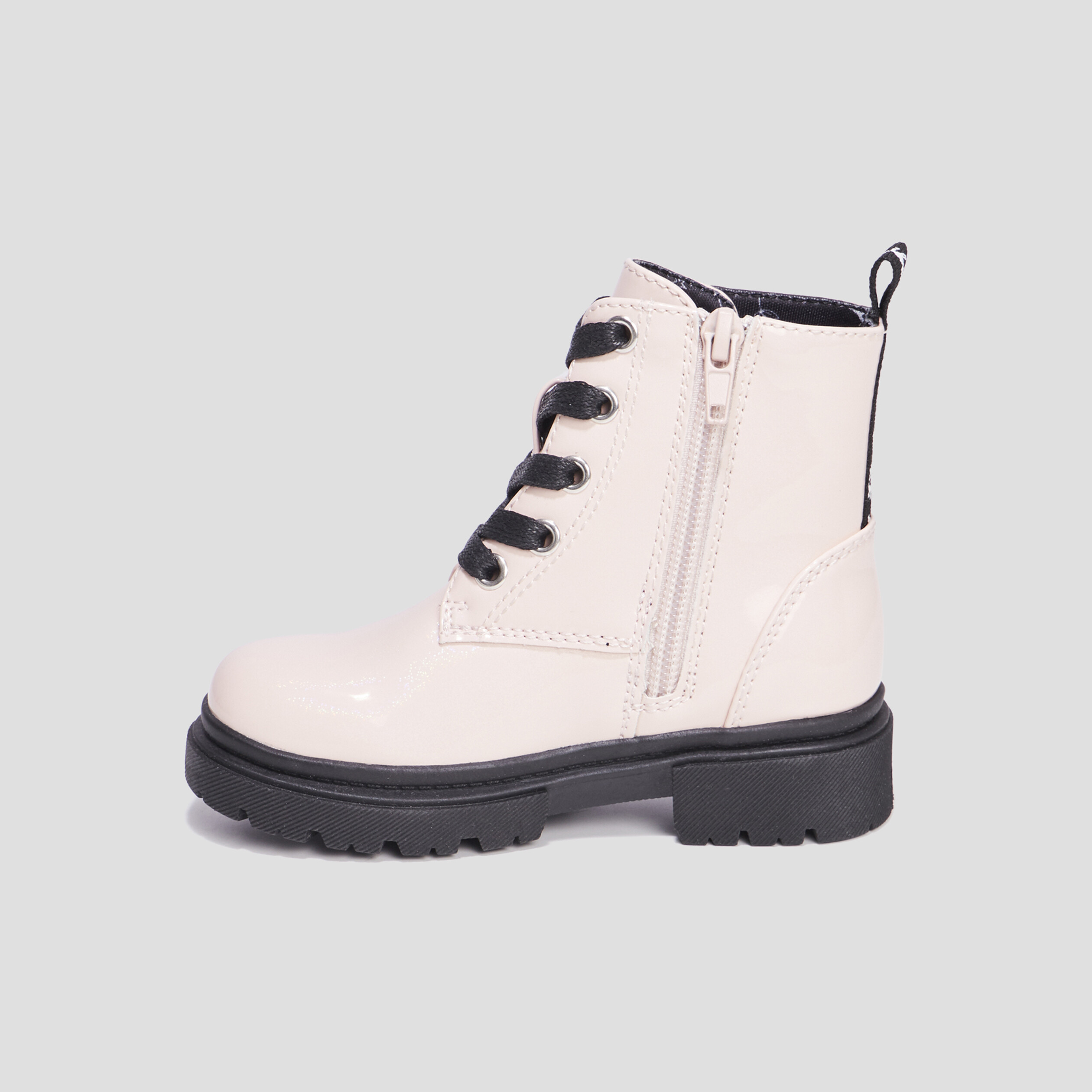 Bottines crantées zippées Liberto rose fille | La Halle