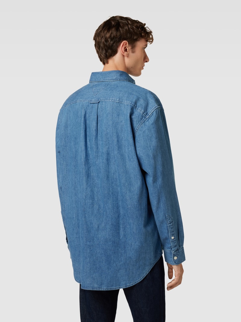 Jeanshemd mit Button-Down-Kragen in blau