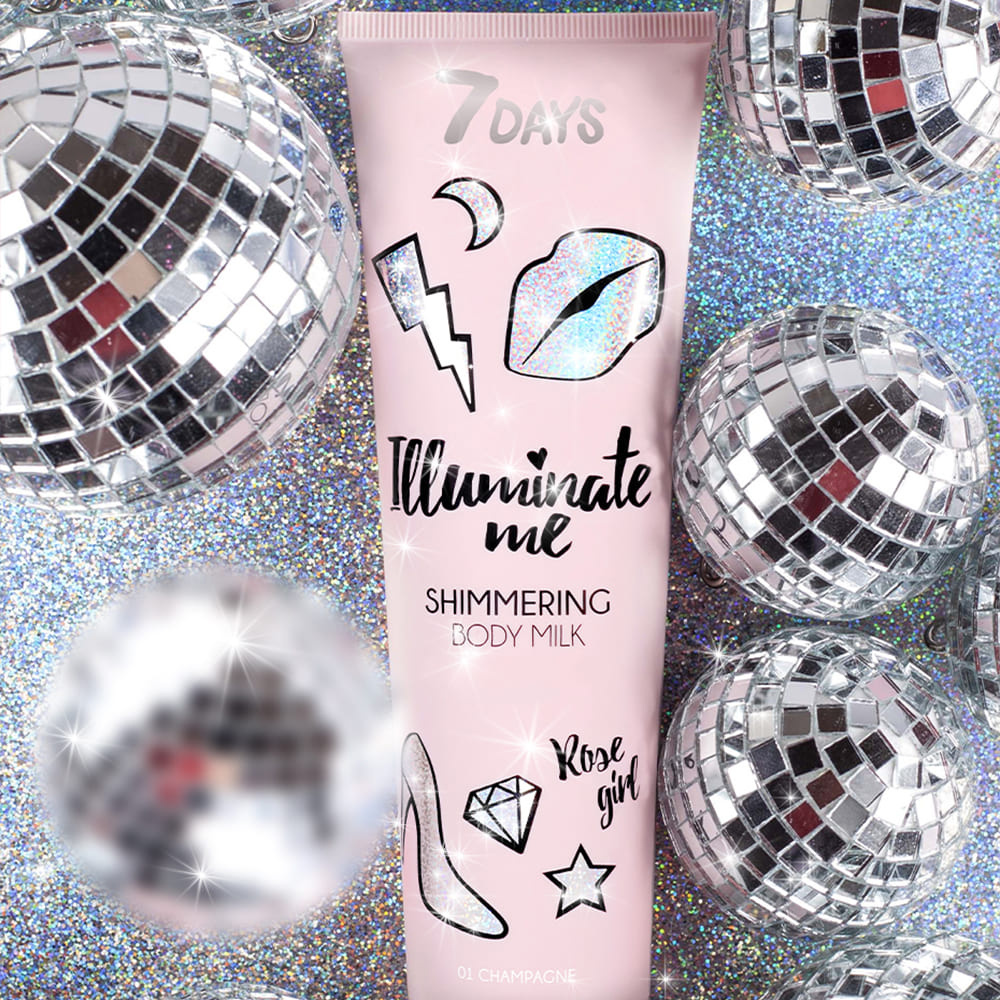 7days Rose Girl Shimmering Body Milk Lait corps chatoyant