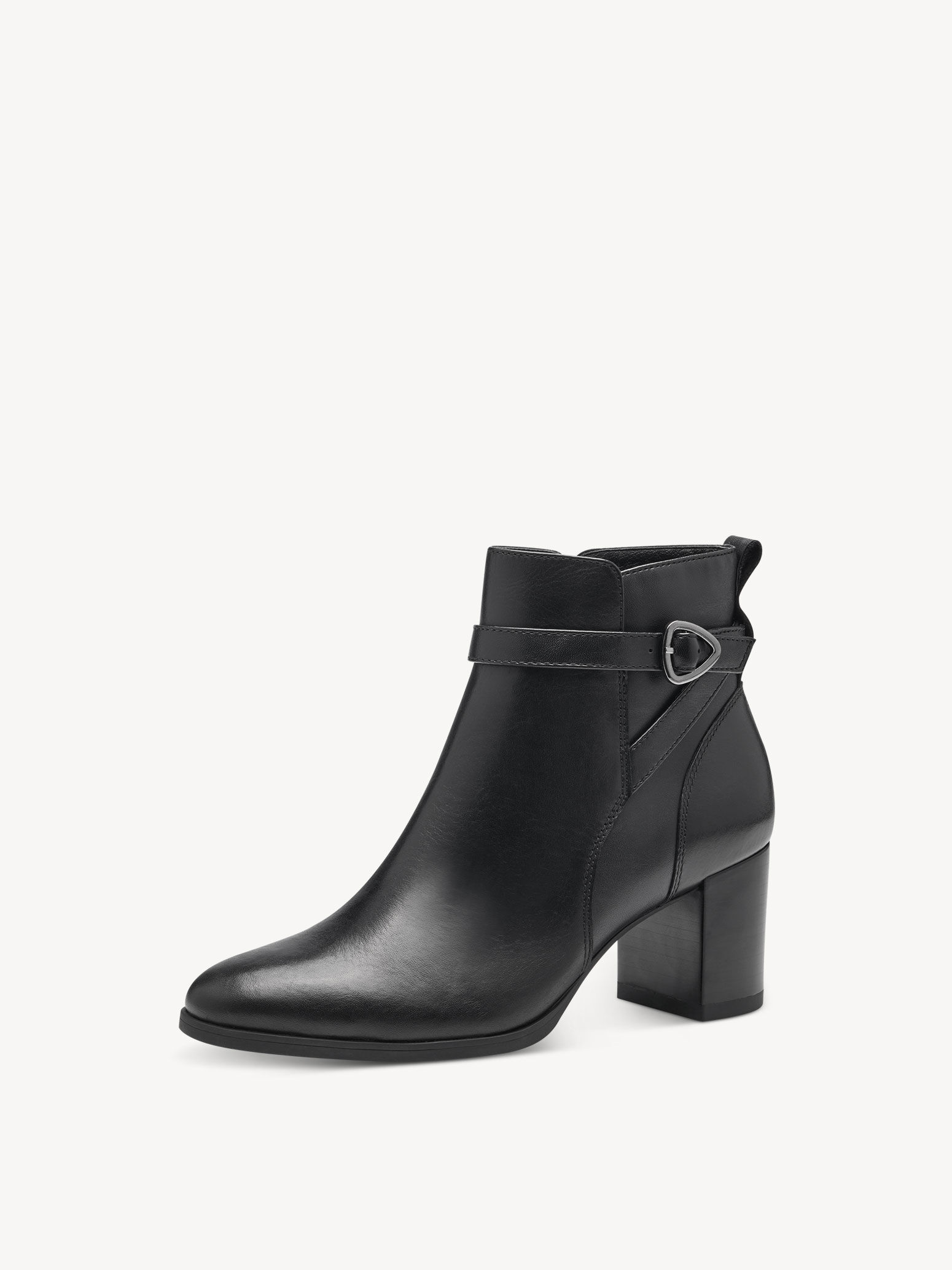 Bottine en cuir - noir