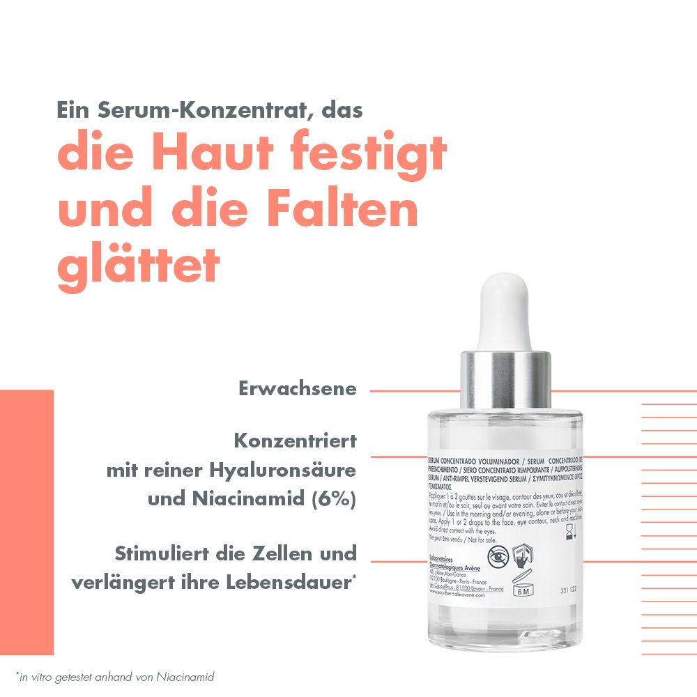 Avène Hyaluron Activ B3 Aufpolsterndes Serum-Konzentrat - Anti-Aging Pflege mit Niacinamid