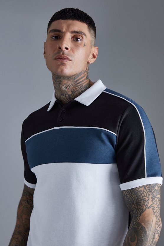 Tall Slim-Fit Colorblock Poloshirt