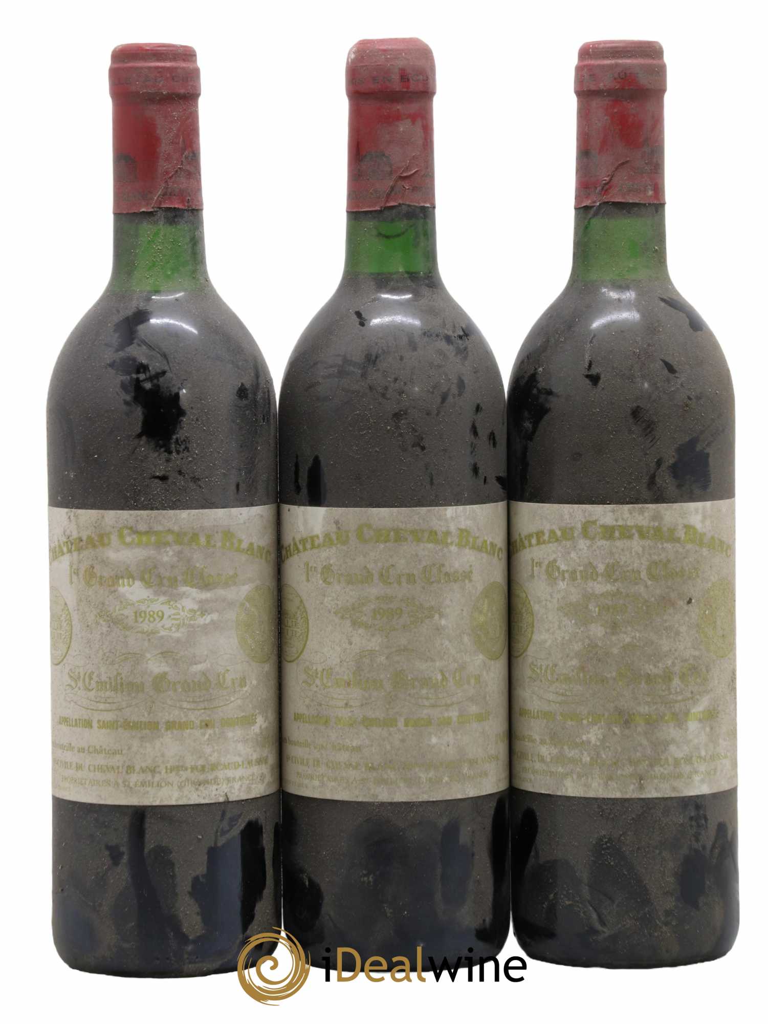Château Cheval Blanc 1er Grand Cru Classé A  1989 - Lot de 3 Bouteilles