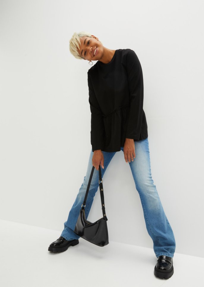 Langarmshirt mit Schößchen