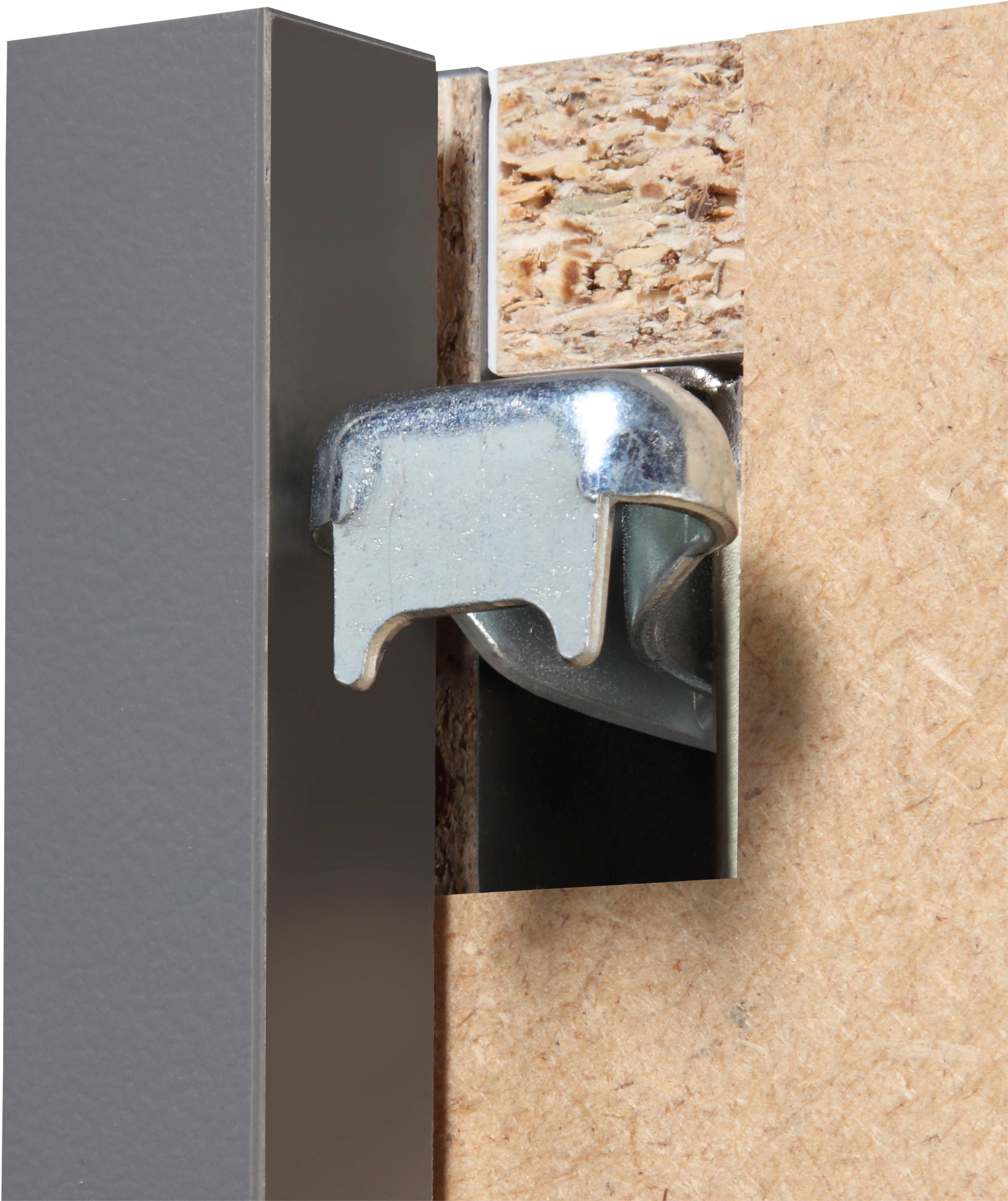 welltime Spiegelschrank Torino Breite 80 cm, 3-türig, LED-Beleuchtung, Schalter-/Steckdosenbox