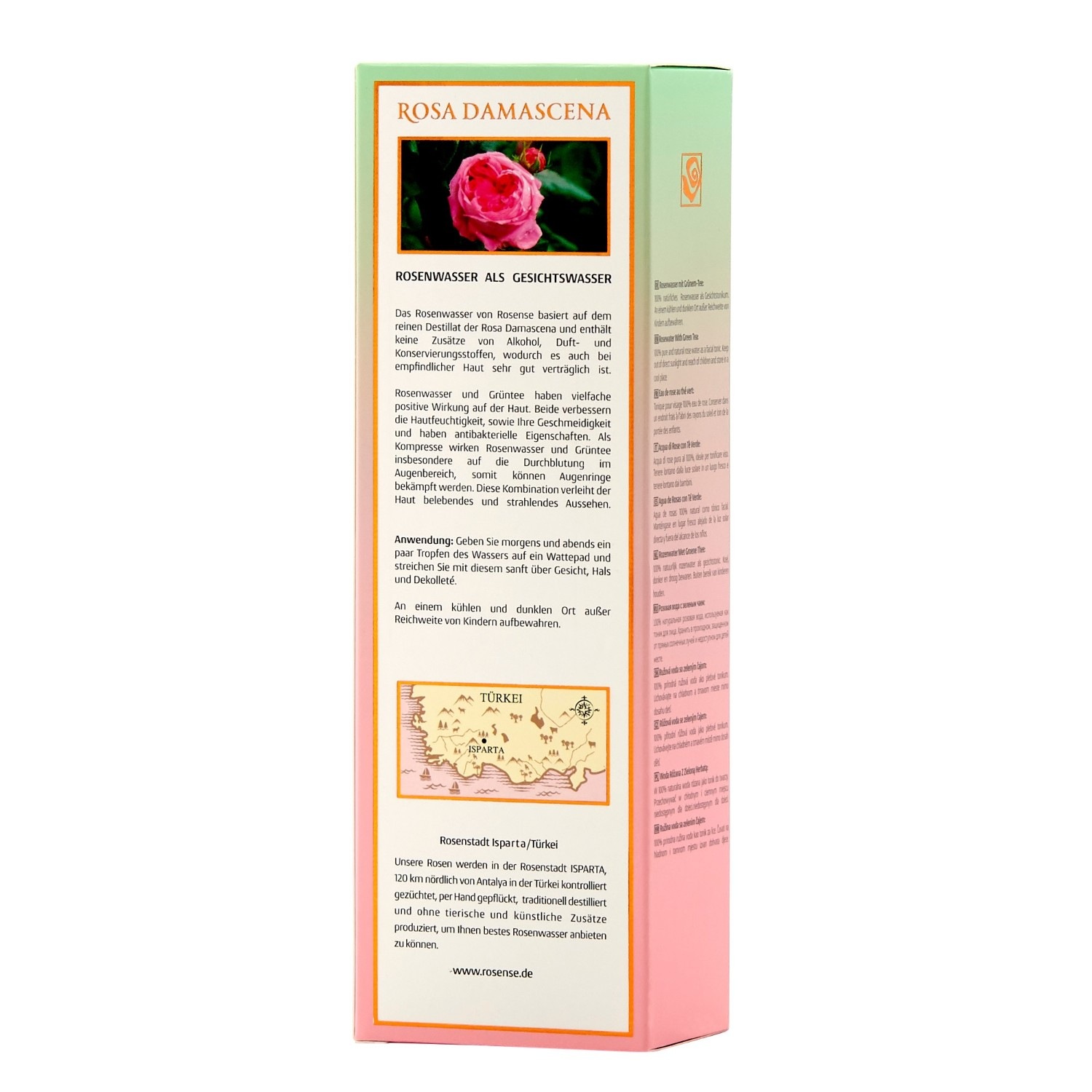Rosenwasser mit Grüntee