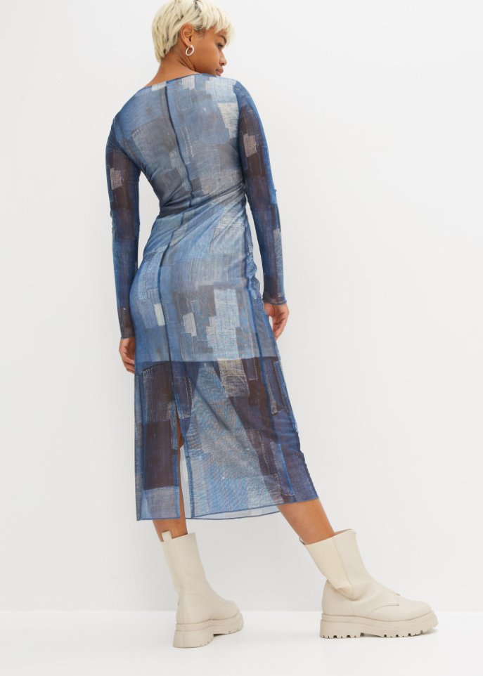 Maxikleid in Patch-Optik