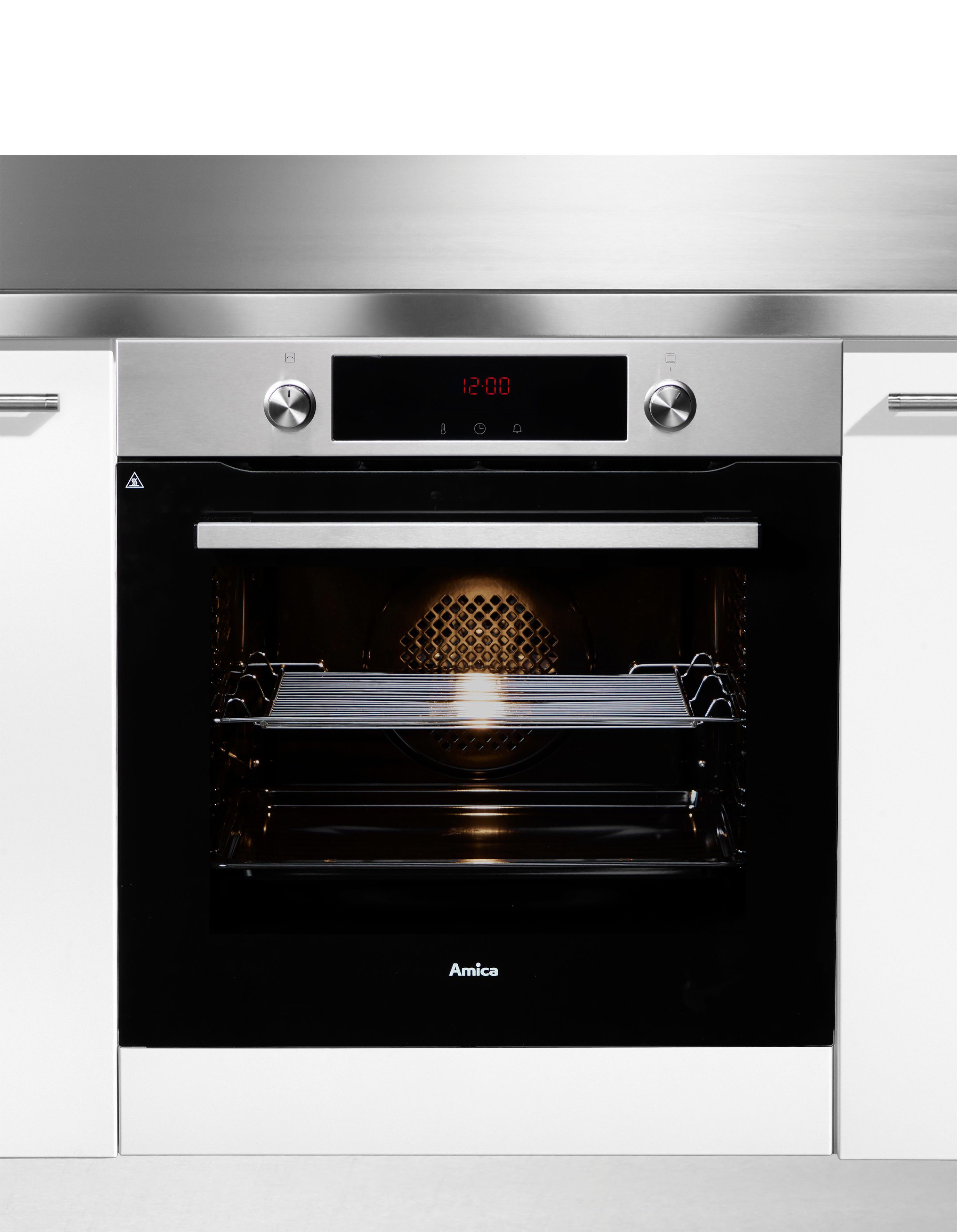 Amica Backofen EBPX 945 600 E, mit Teleskopauszug nachrüstbar, Pyrolyse-Selbstreinigung