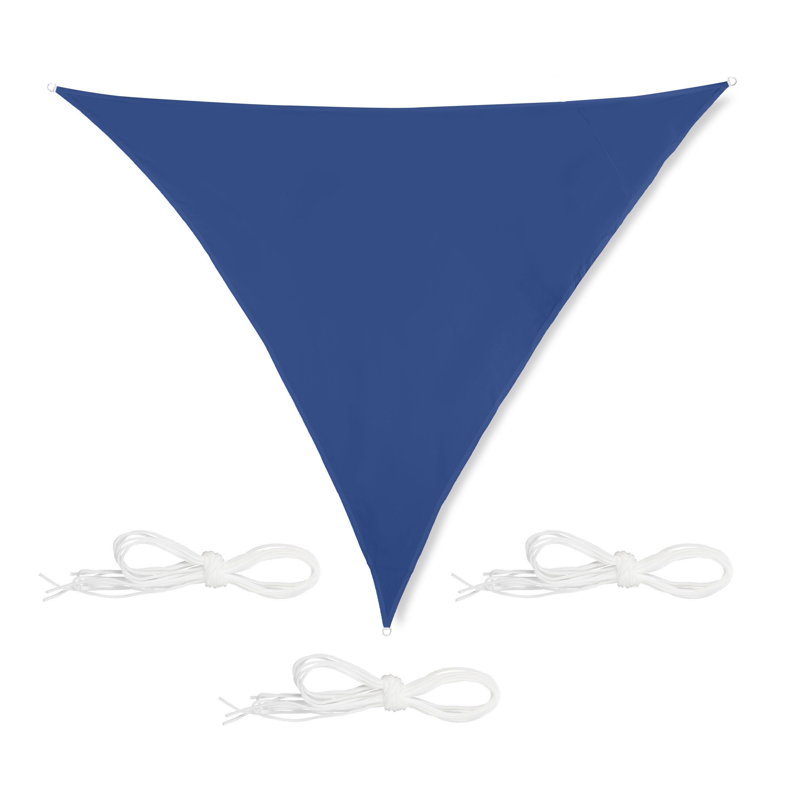 relaxdays Sonnensegel Sonnensegel dunkelblau dreieckig, 3 x 3 x 3 m